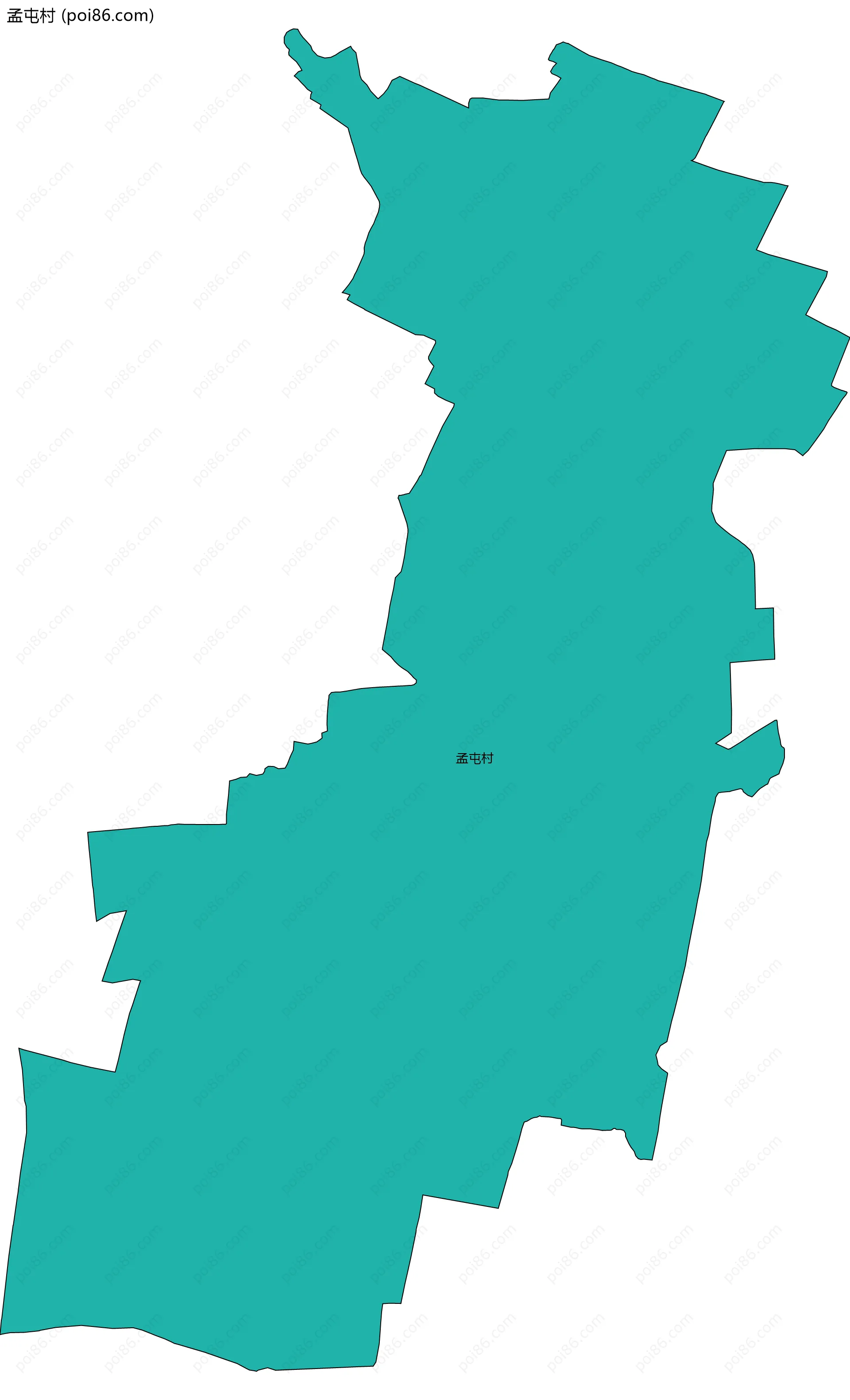 孟屯村边界地图