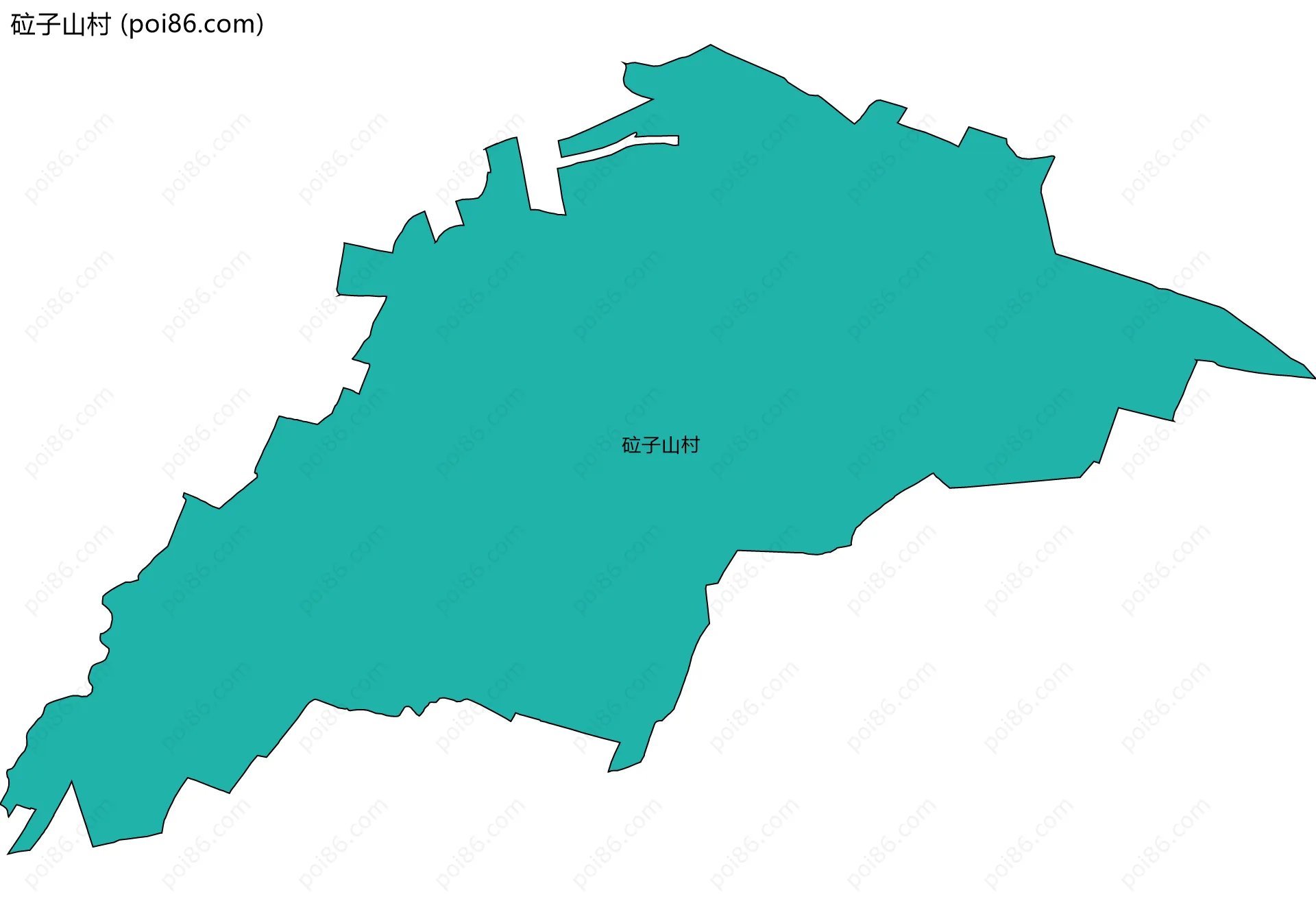 砬子山村边界地图