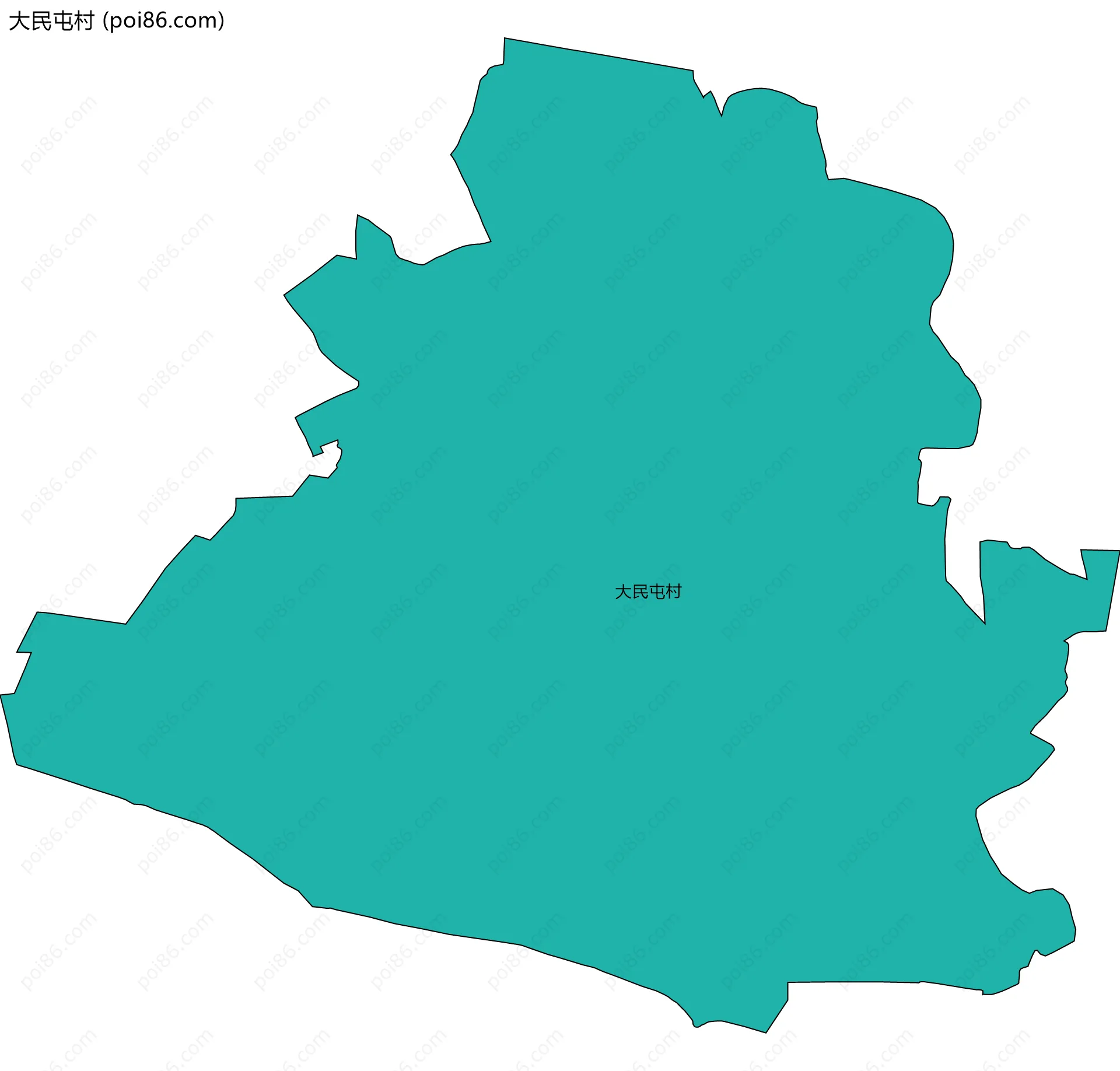 大民屯村边界地图