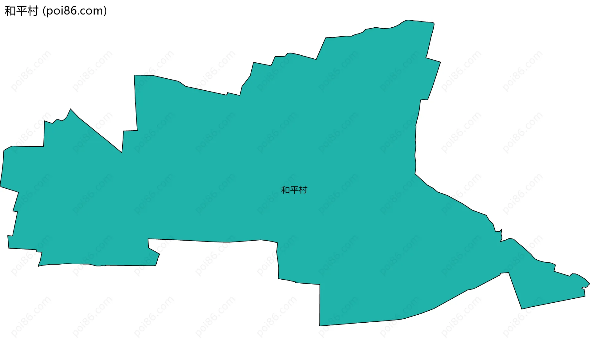 和平村边界地图