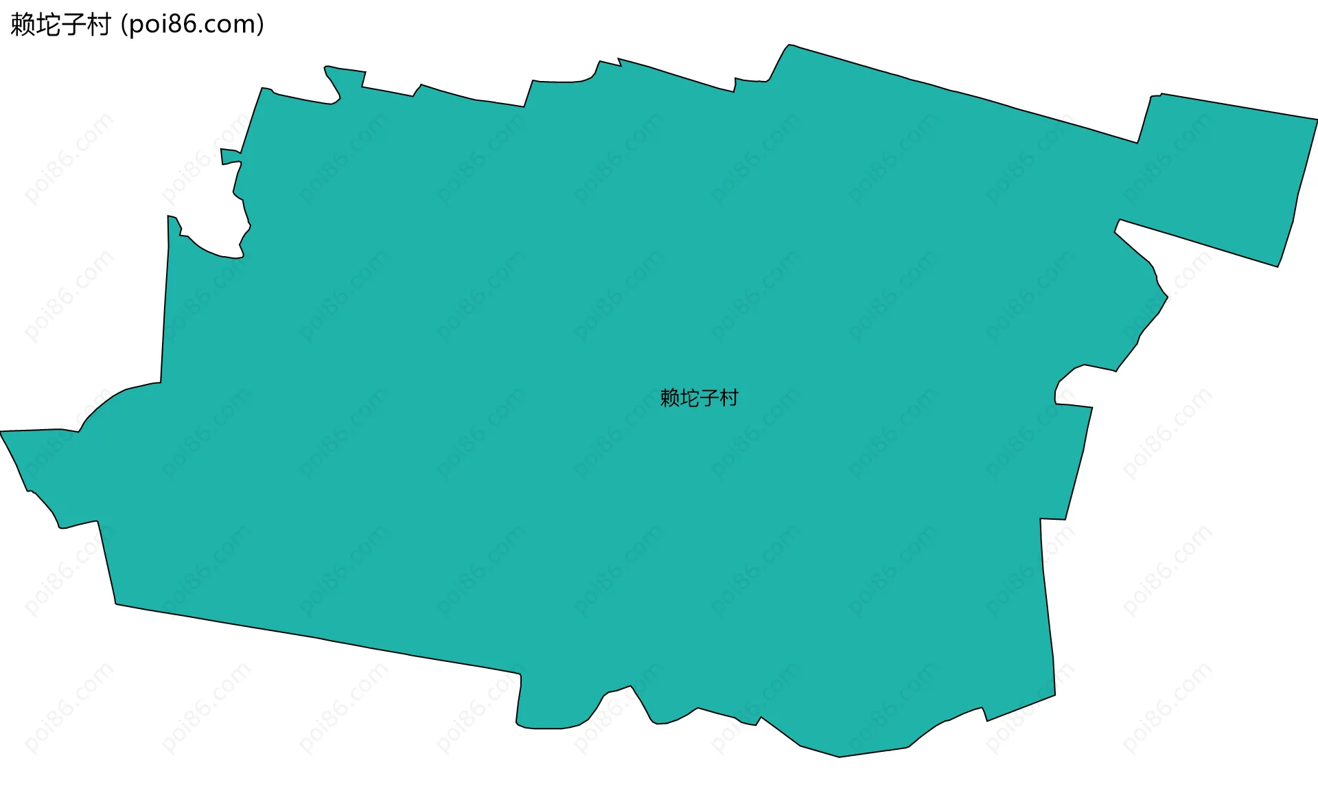 赖坨子村边界地图