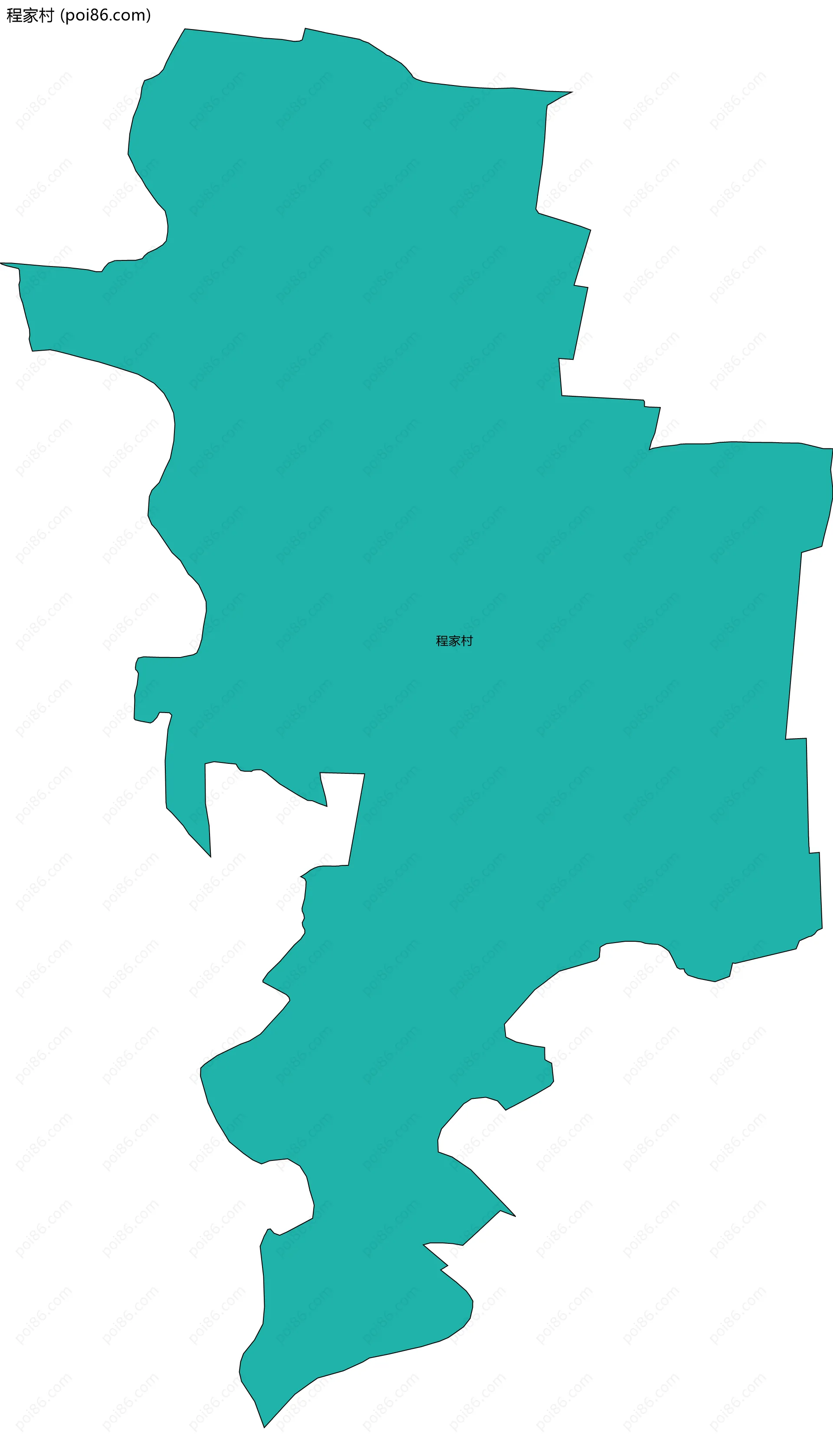 程家村边界地图