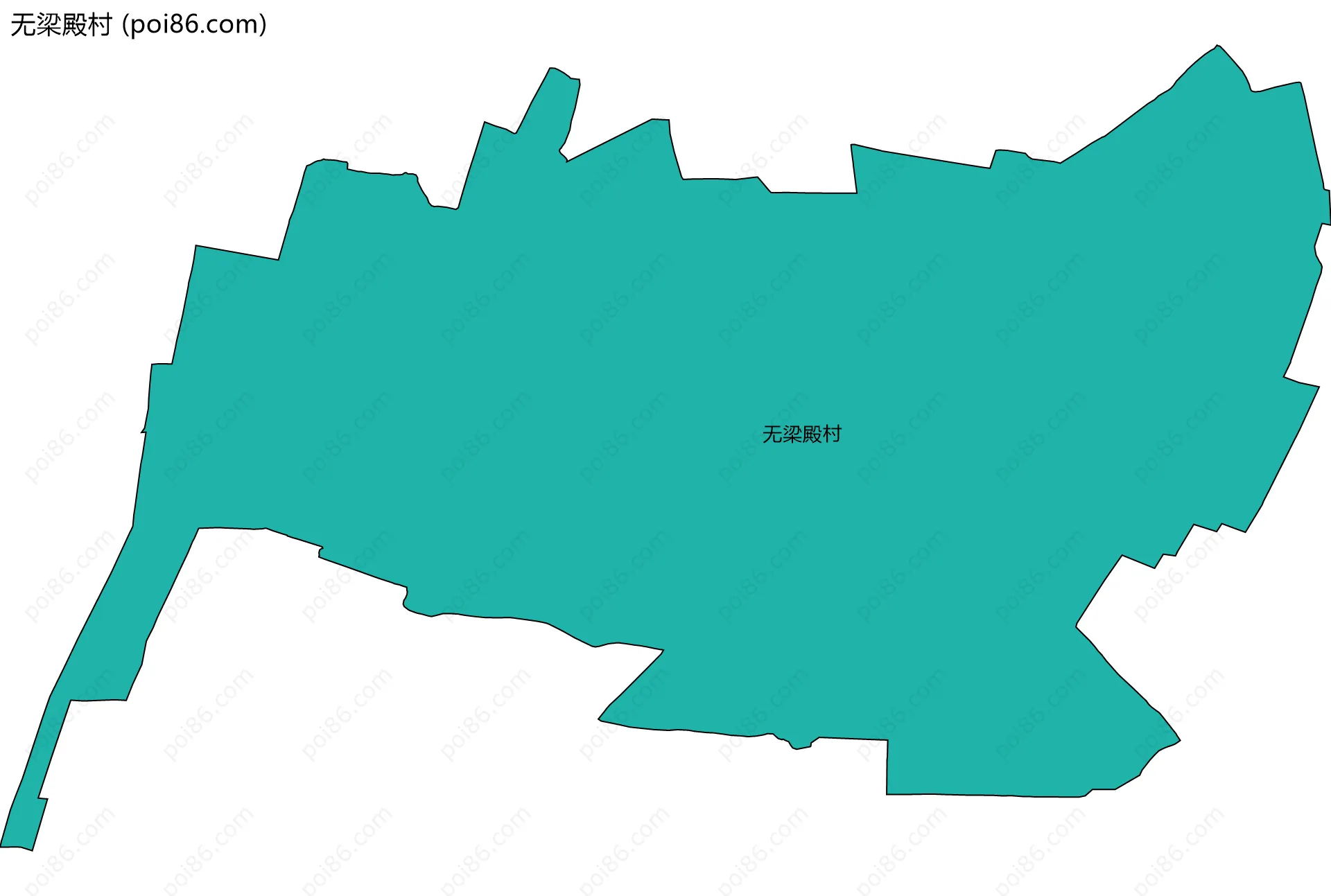 无梁殿村边界地图