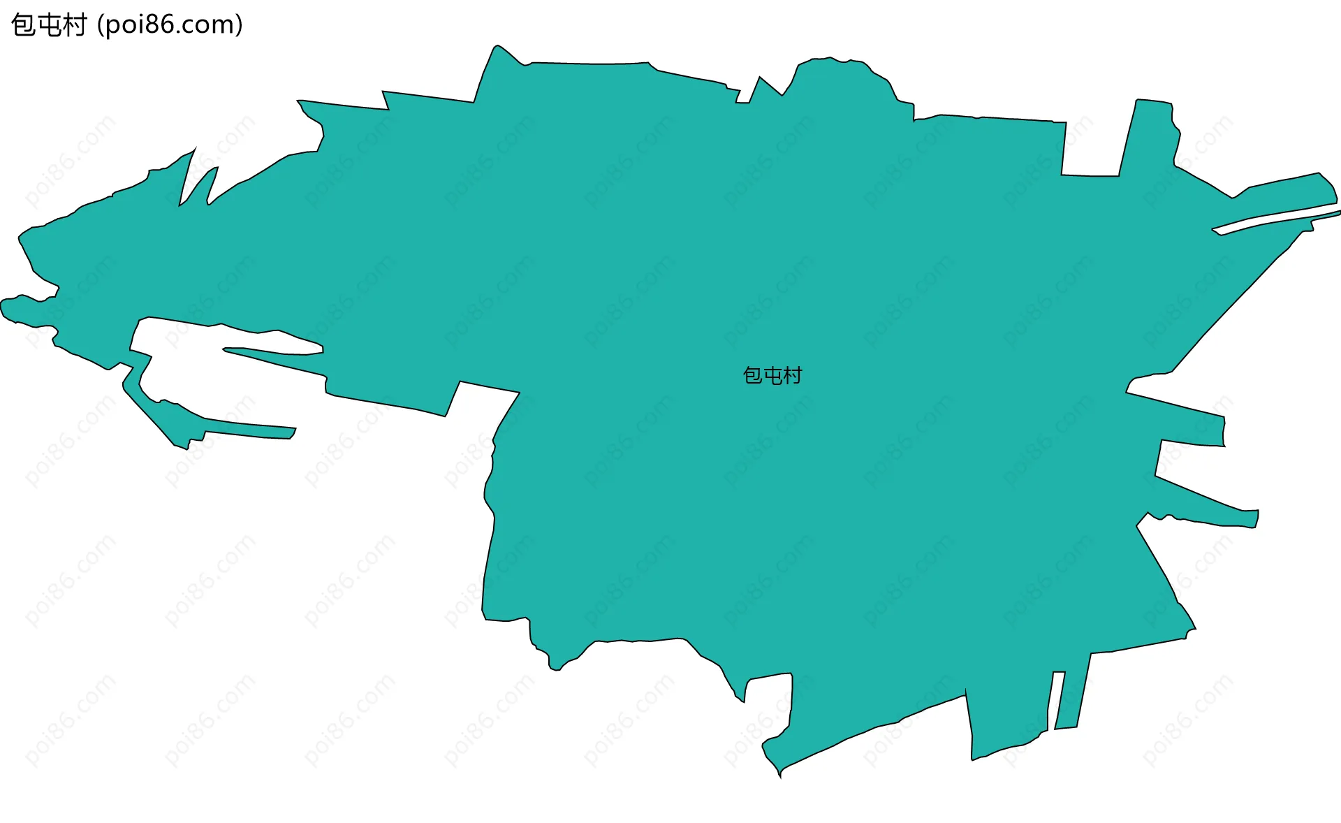 包屯村边界地图