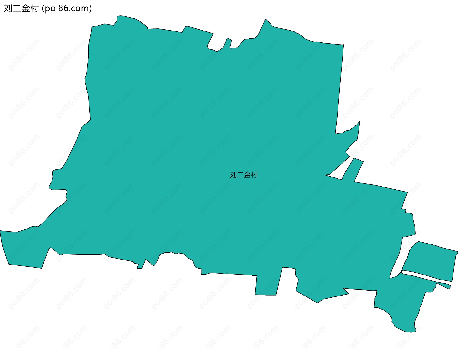 刘二金村边界地图