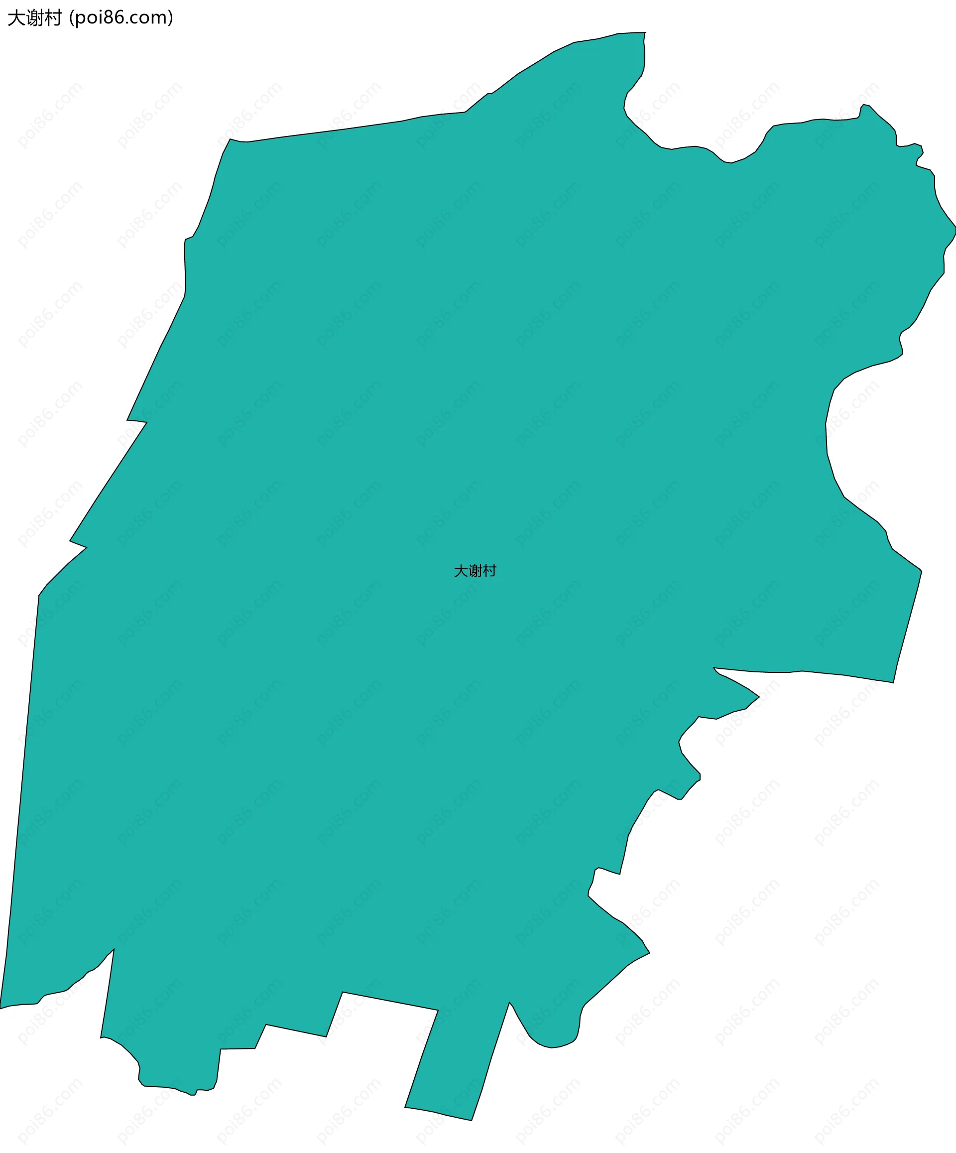 大谢村边界地图