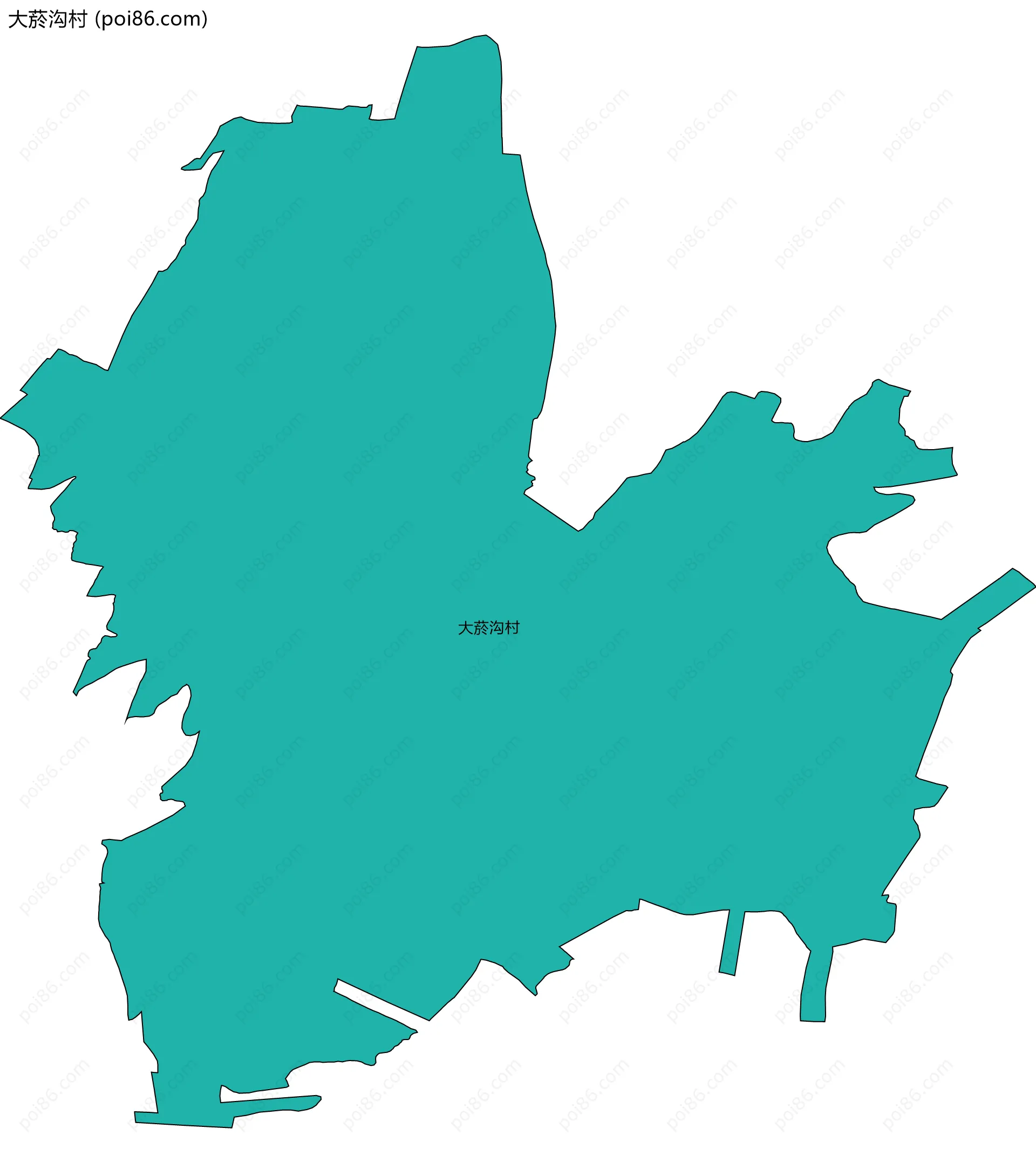 大菸沟村边界地图