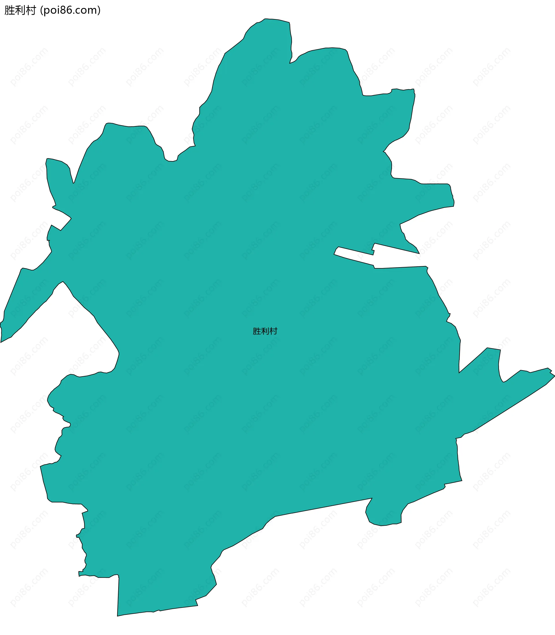 胜利村边界地图