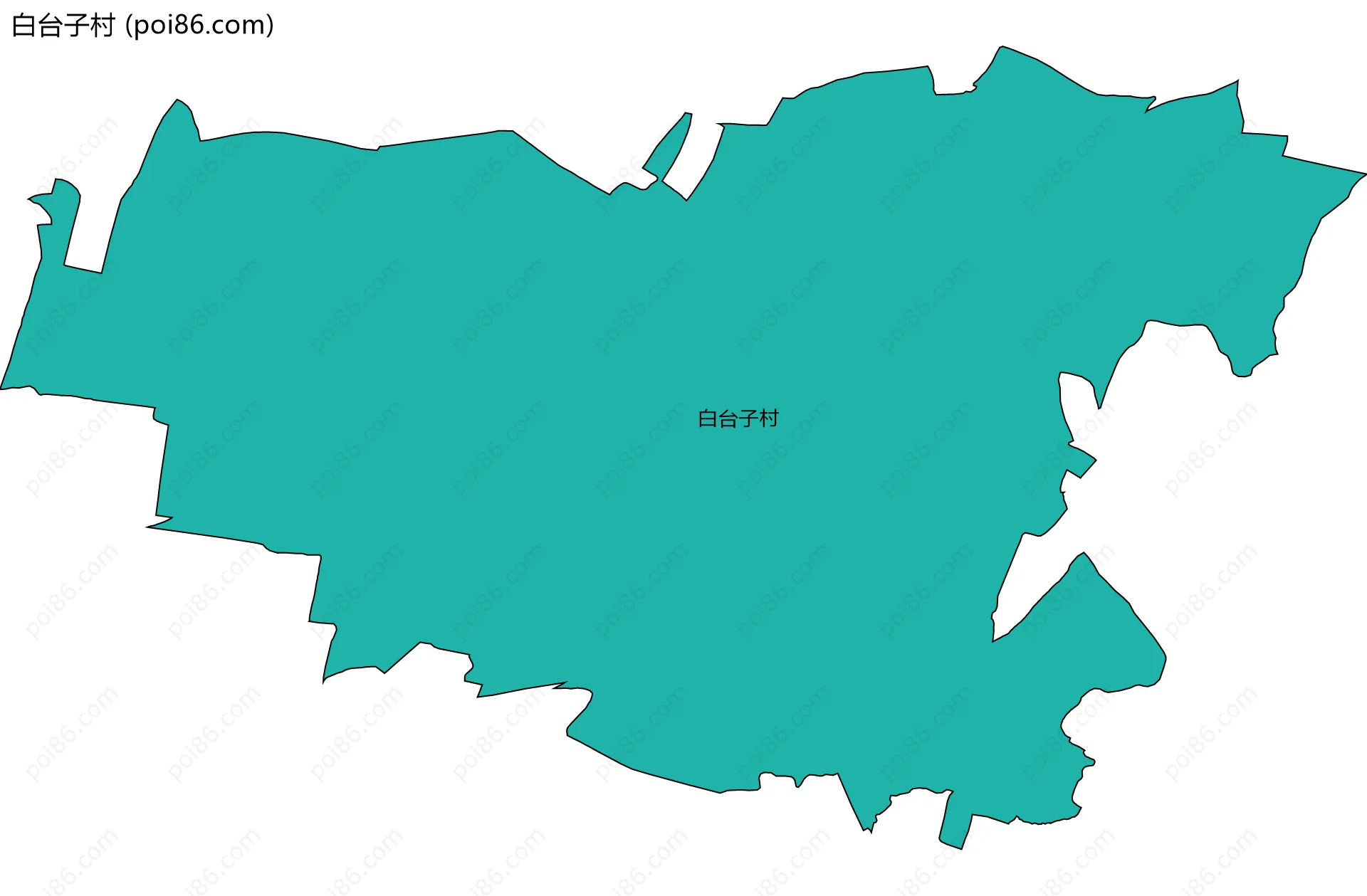 白台子村边界地图
