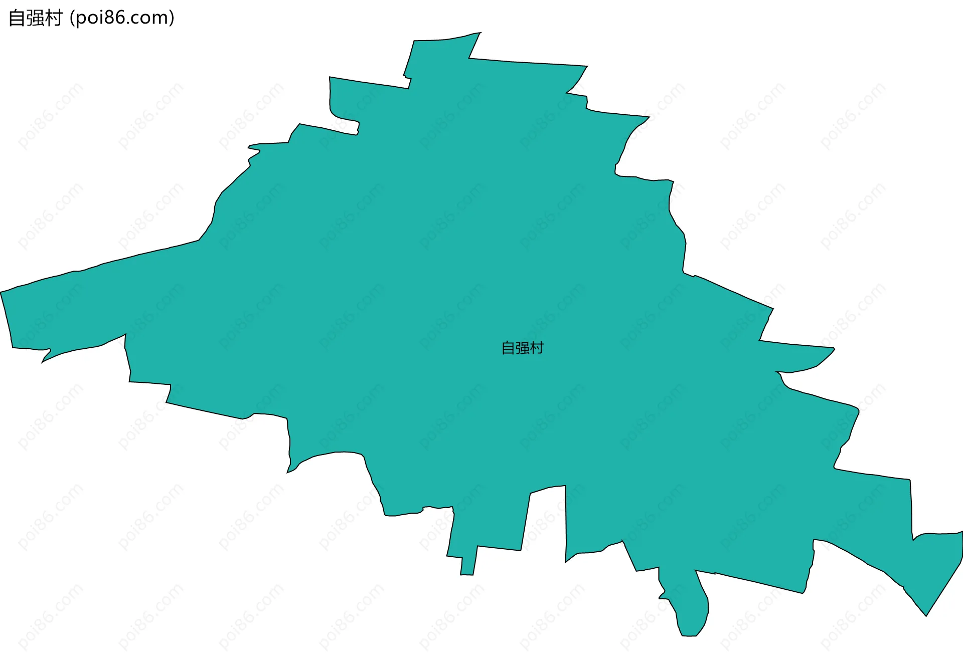 自强村边界地图