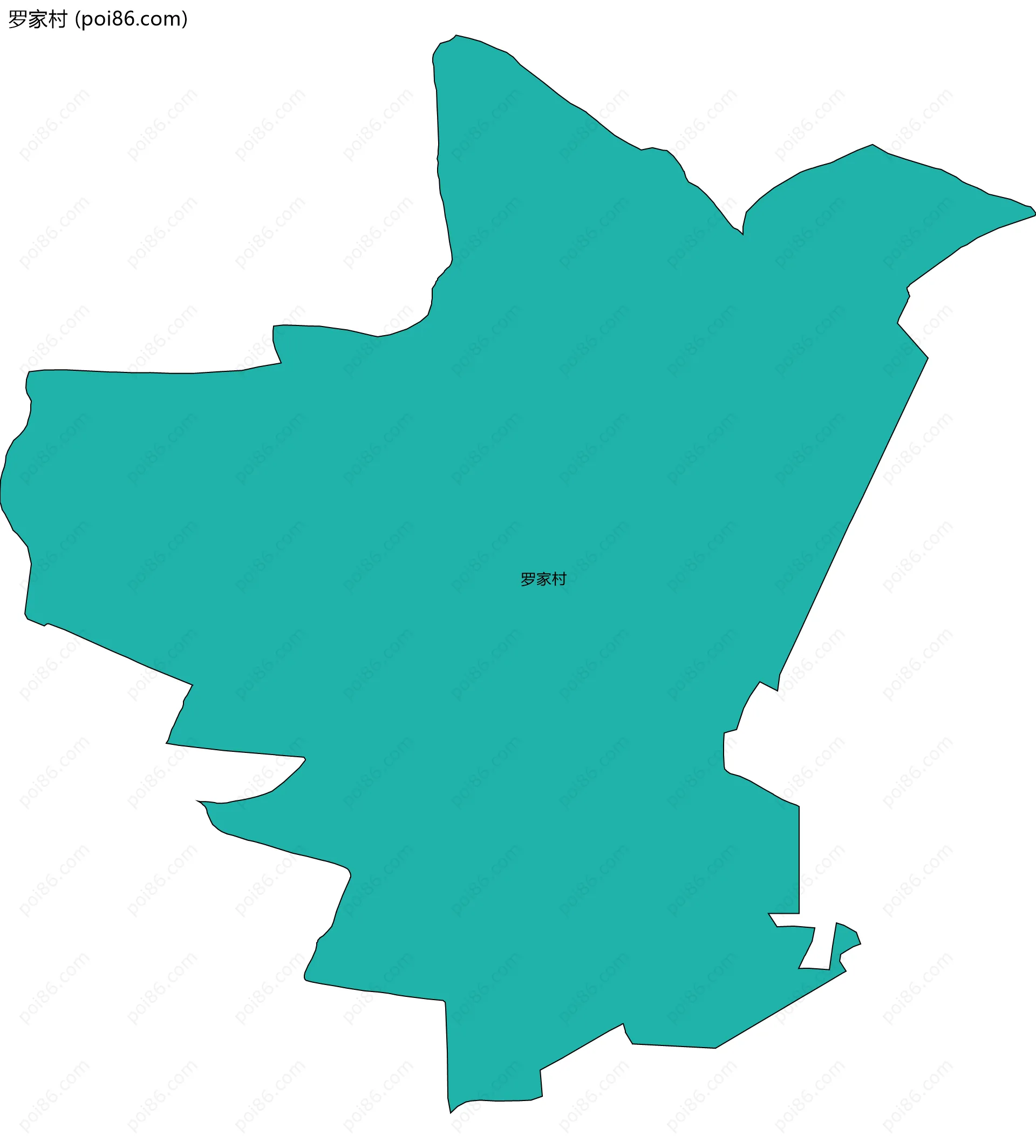 罗家村边界地图