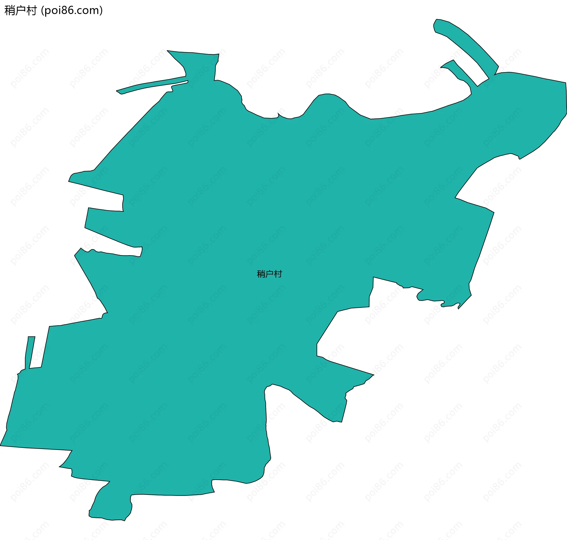 稍户村边界地图