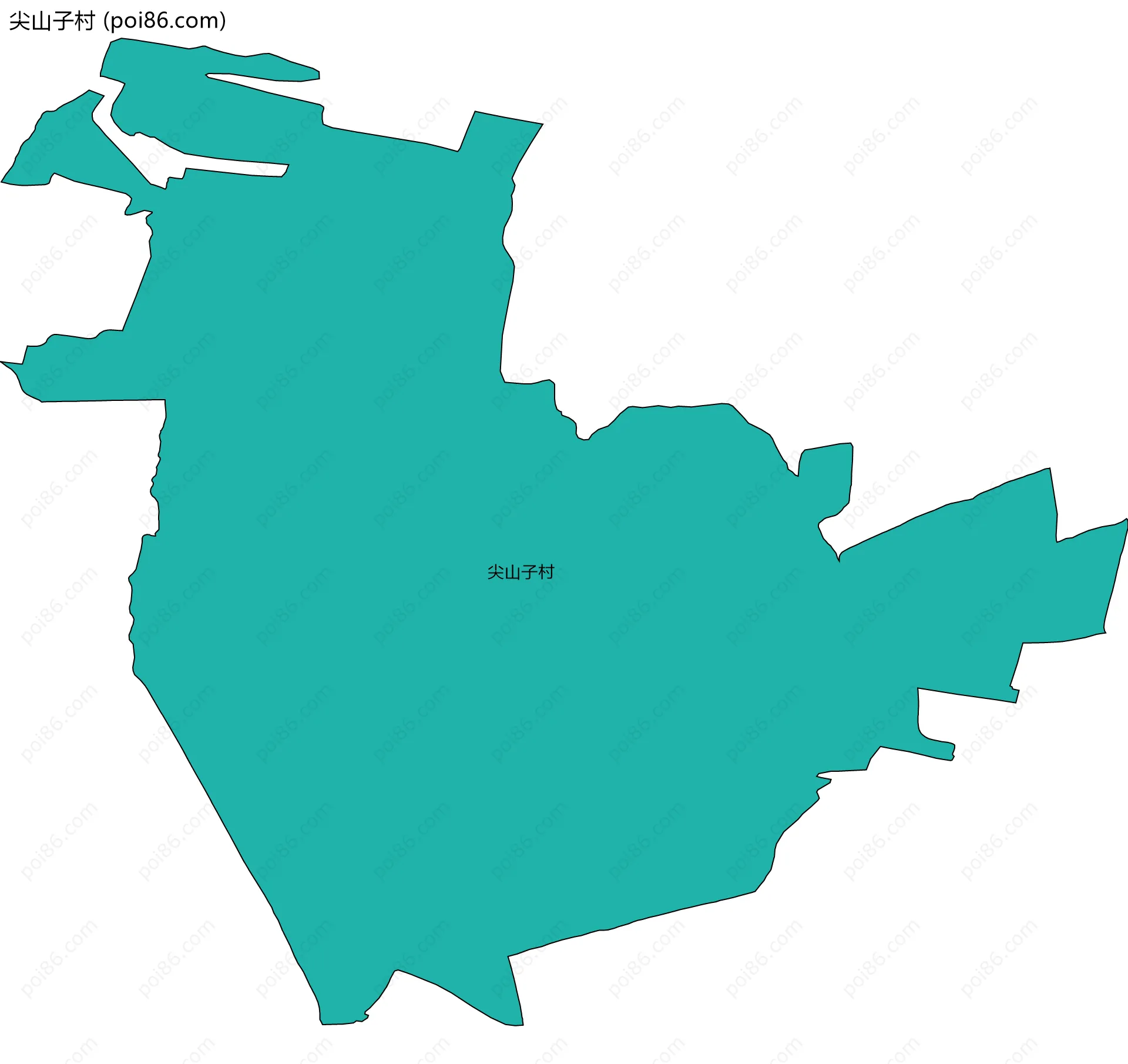 尖山子村边界地图