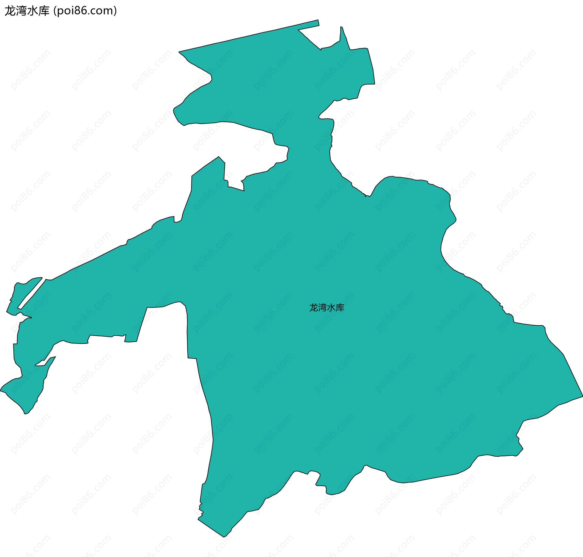 龙湾水库边界地图