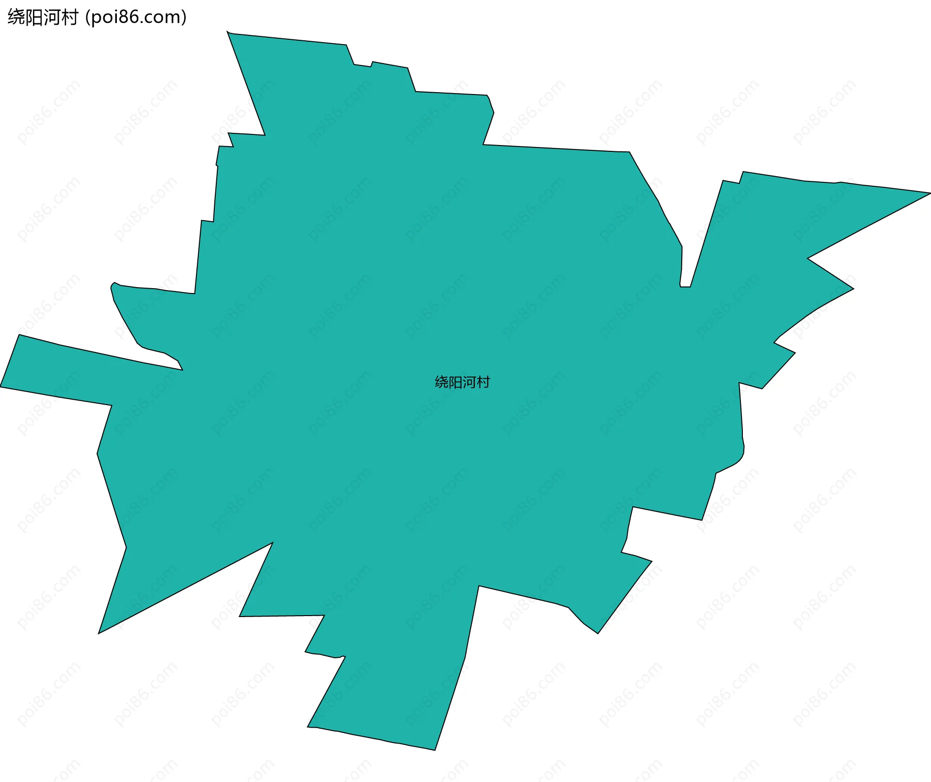 绕阳河村边界地图