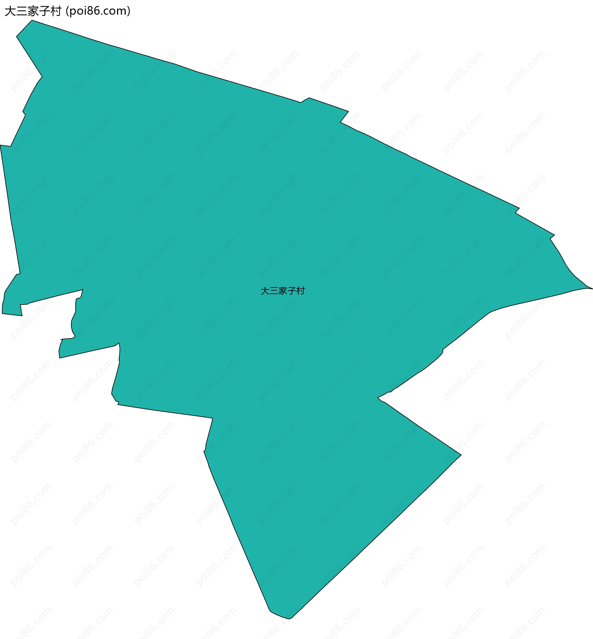 大三家子村边界地图