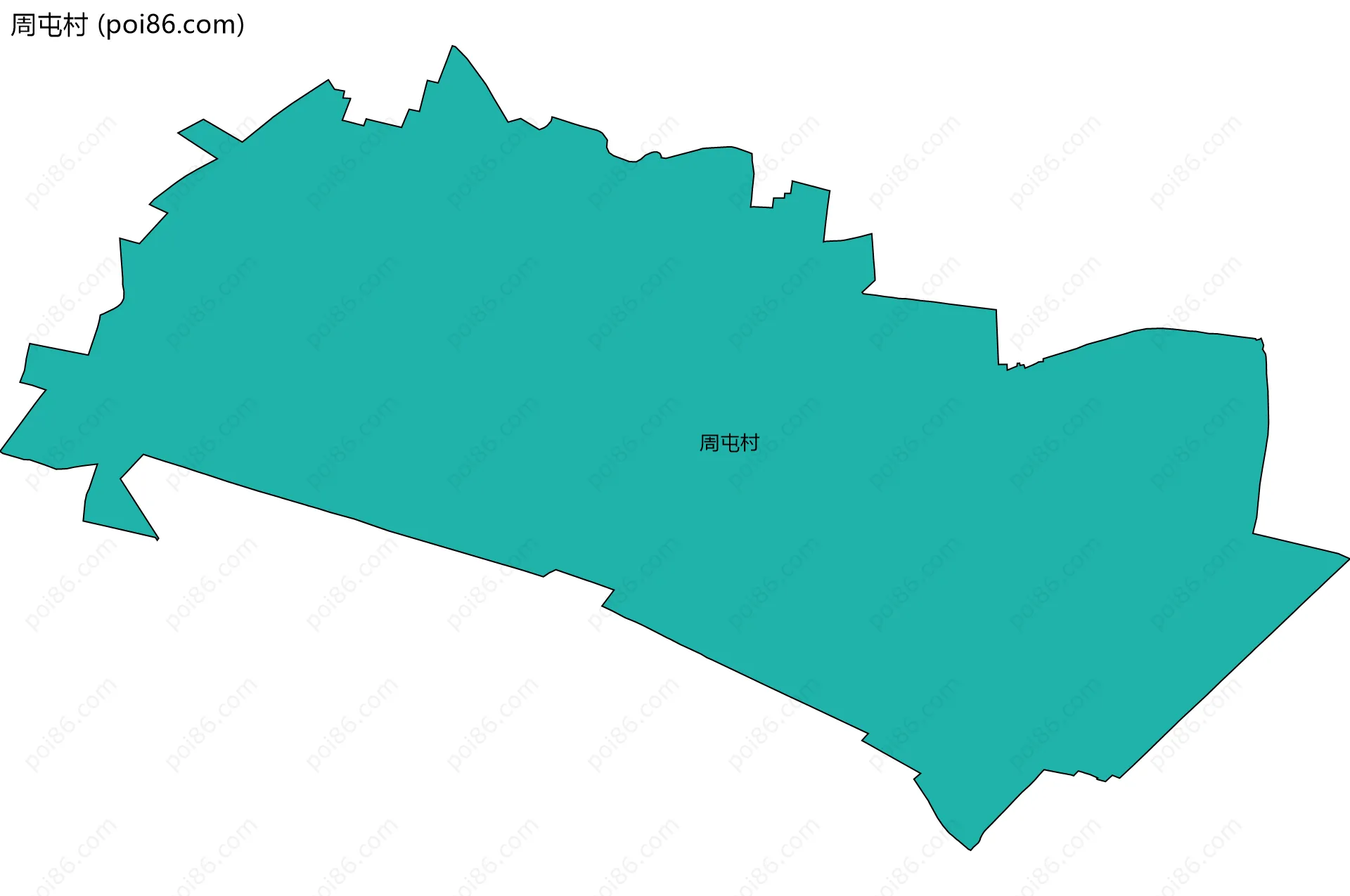 周屯村边界地图