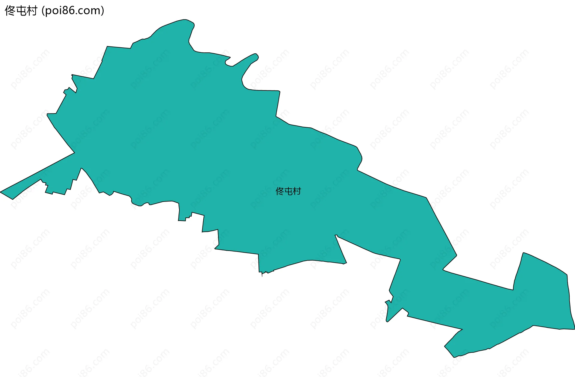 佟屯村边界地图