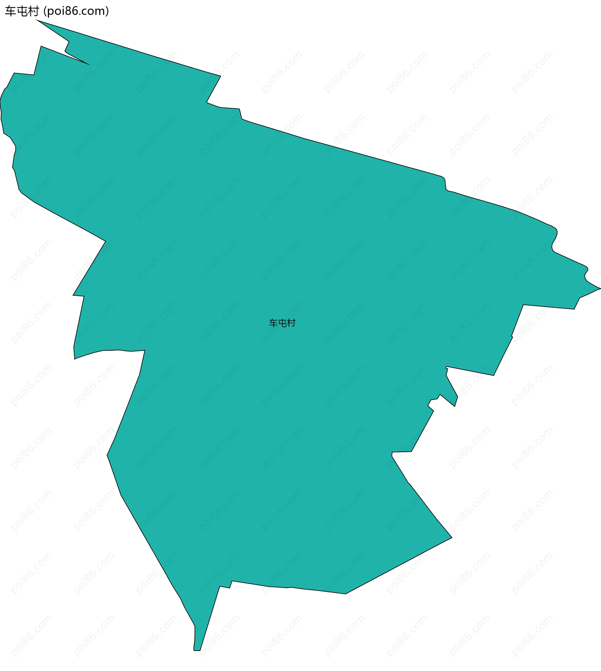 车屯村边界地图