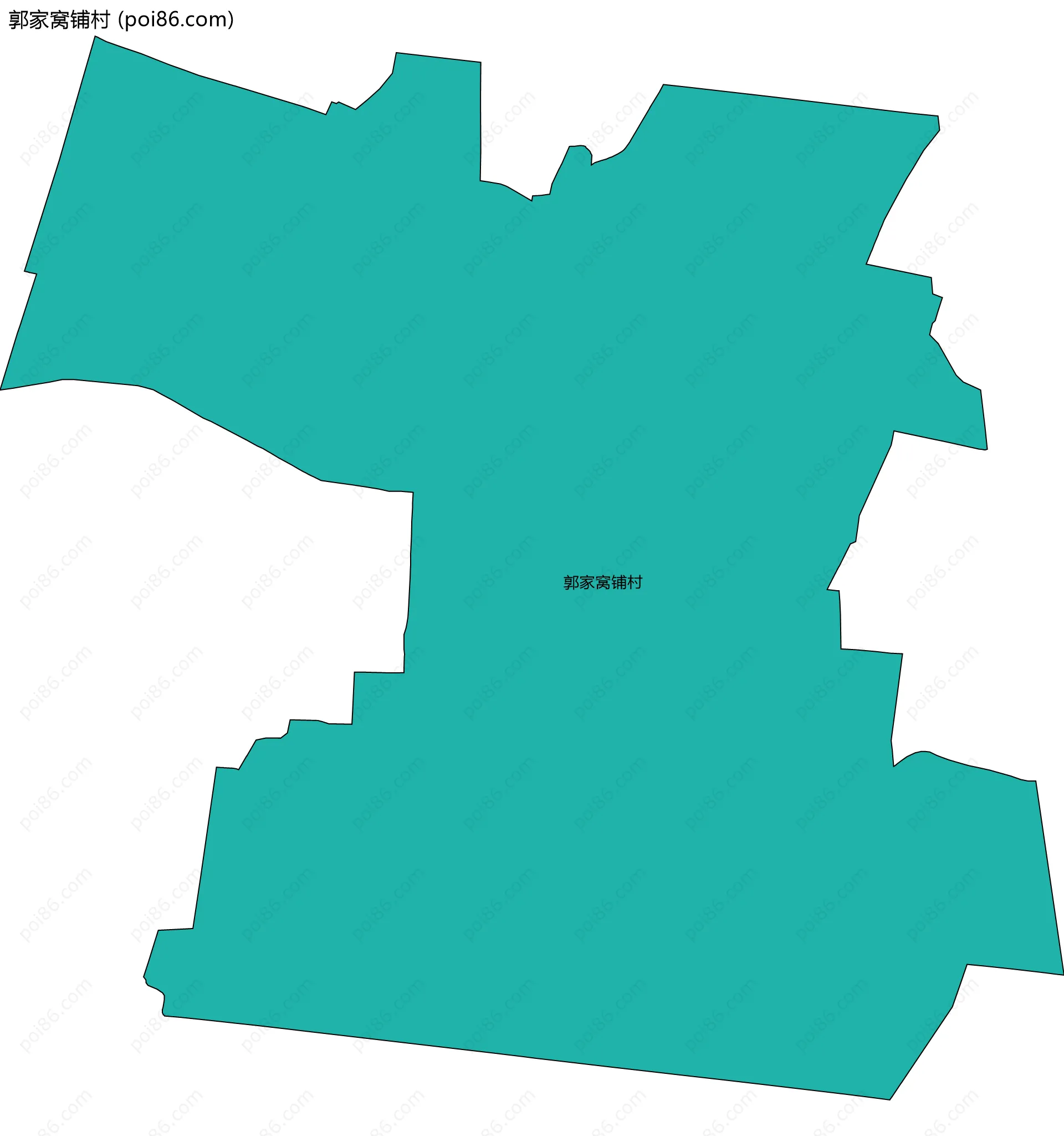 郭家窝铺村边界地图