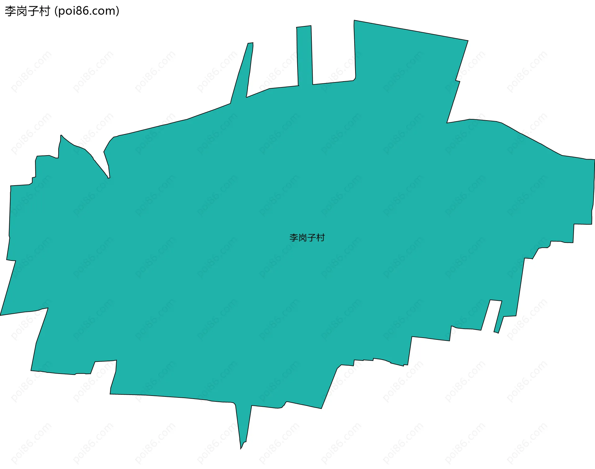 李岗子村边界地图