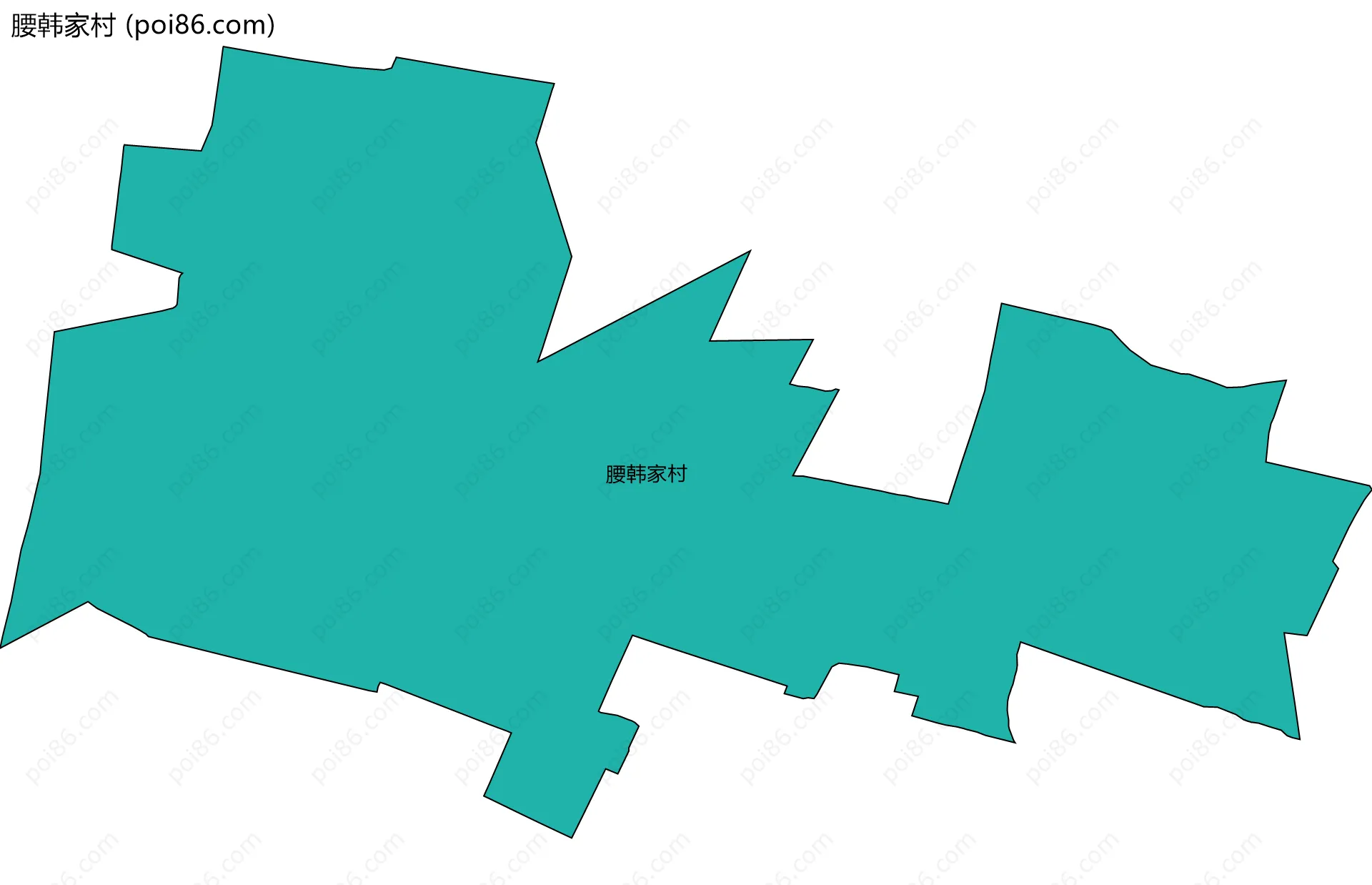 腰韩家村边界地图