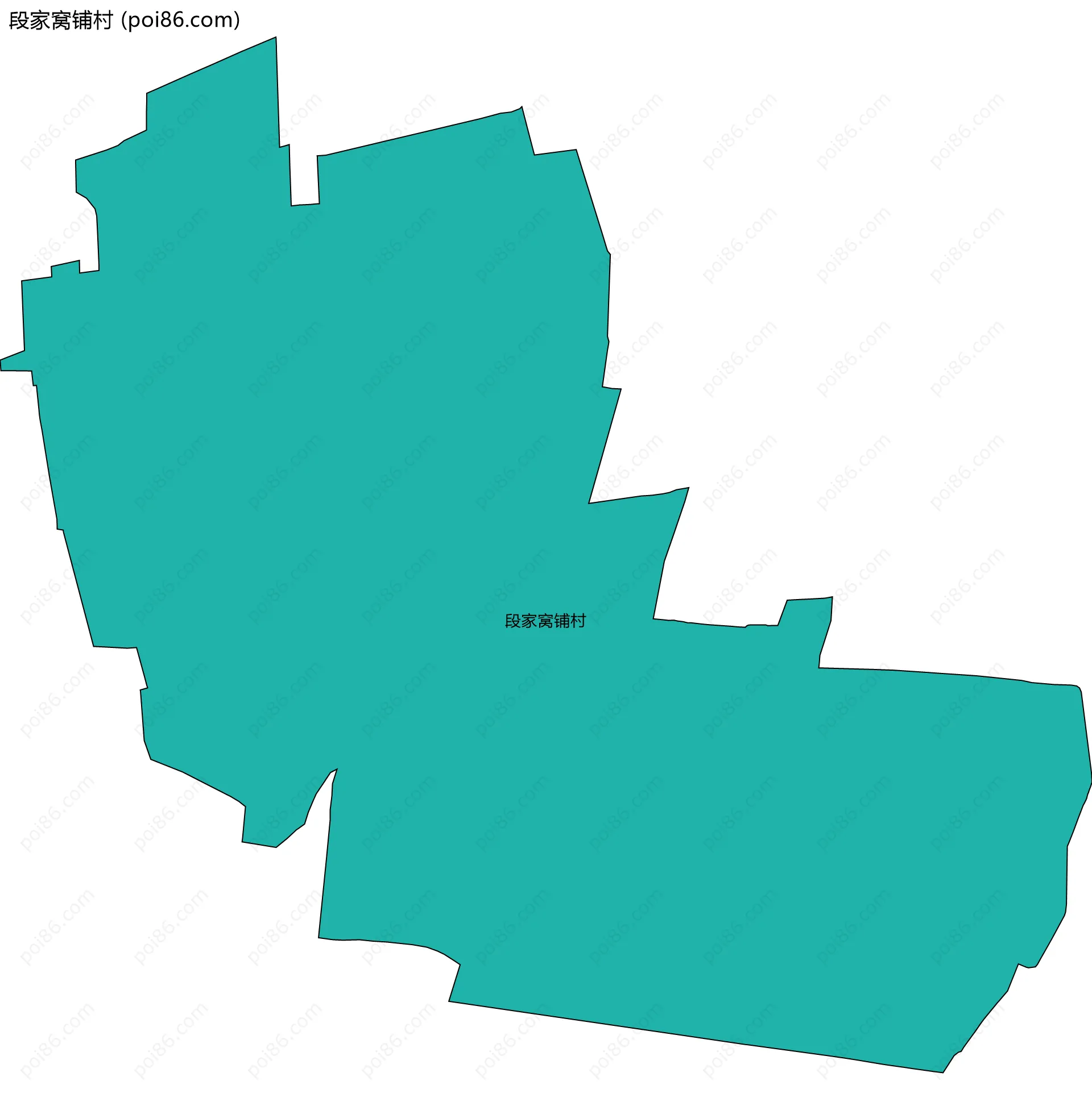 段家窝铺村边界地图