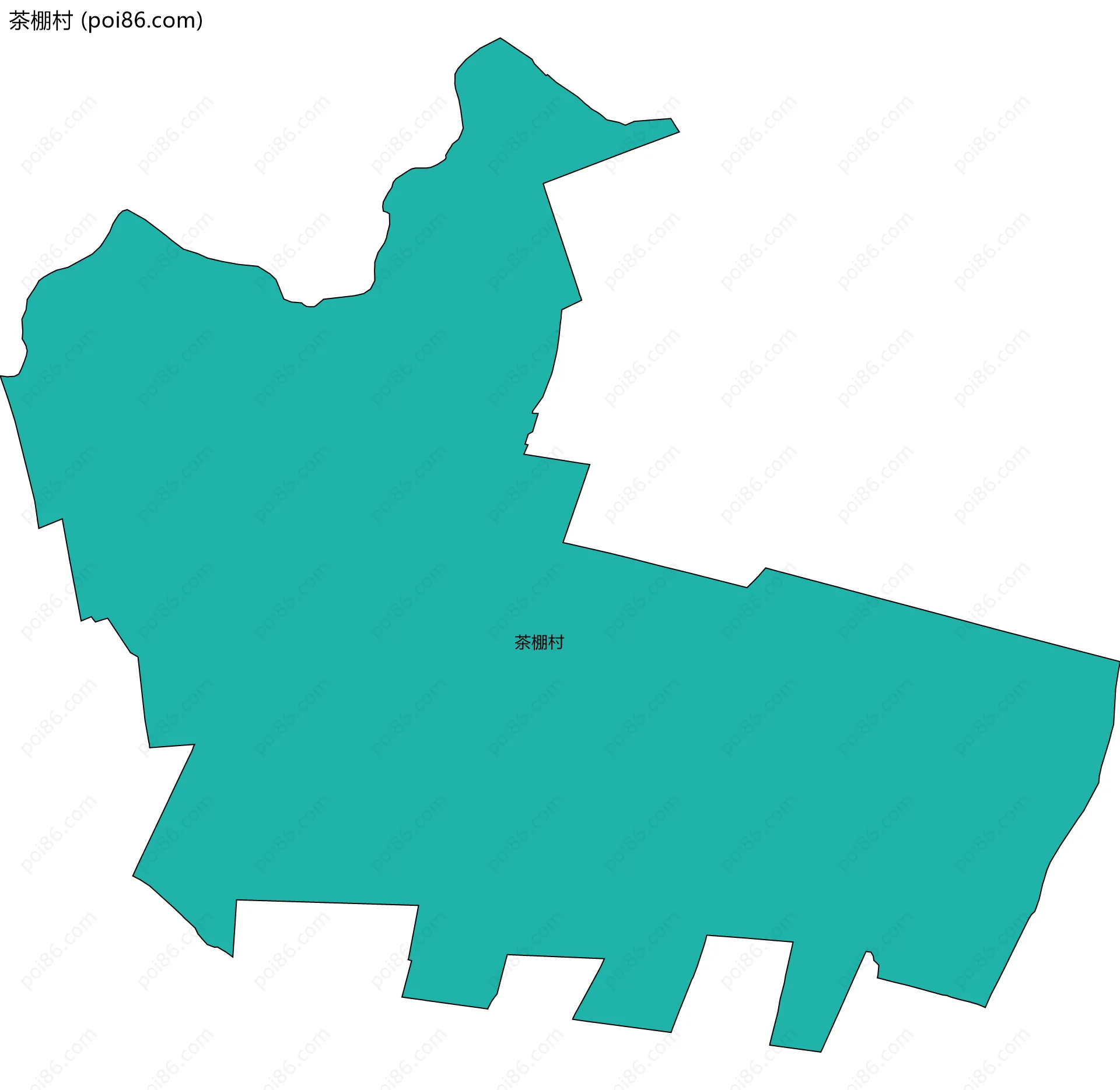 茶棚村边界地图
