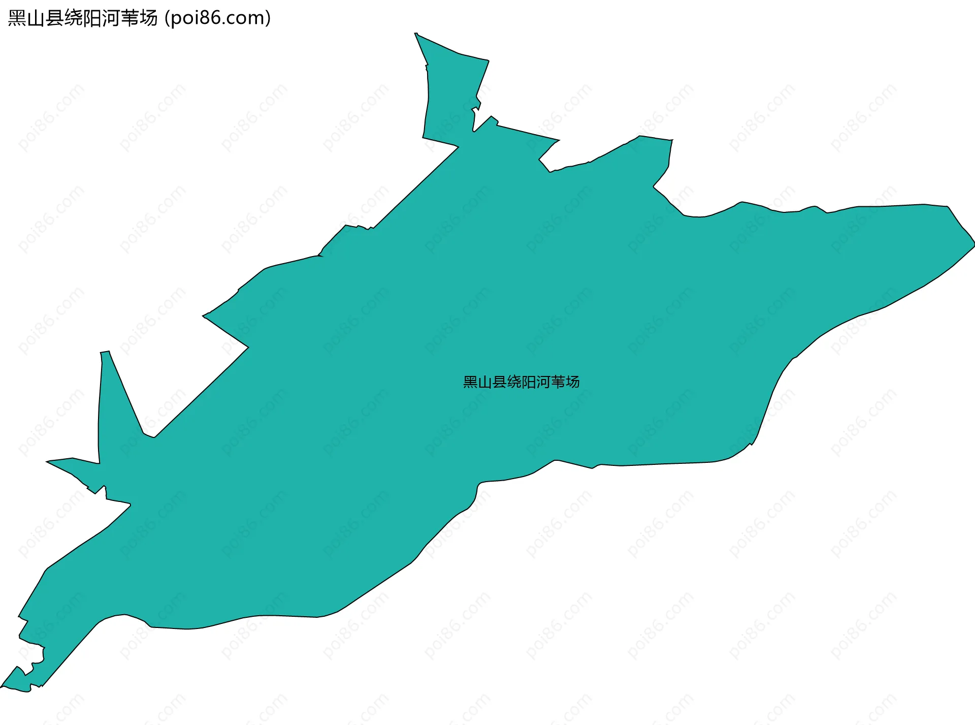 黑山县绕阳河苇场边界地图