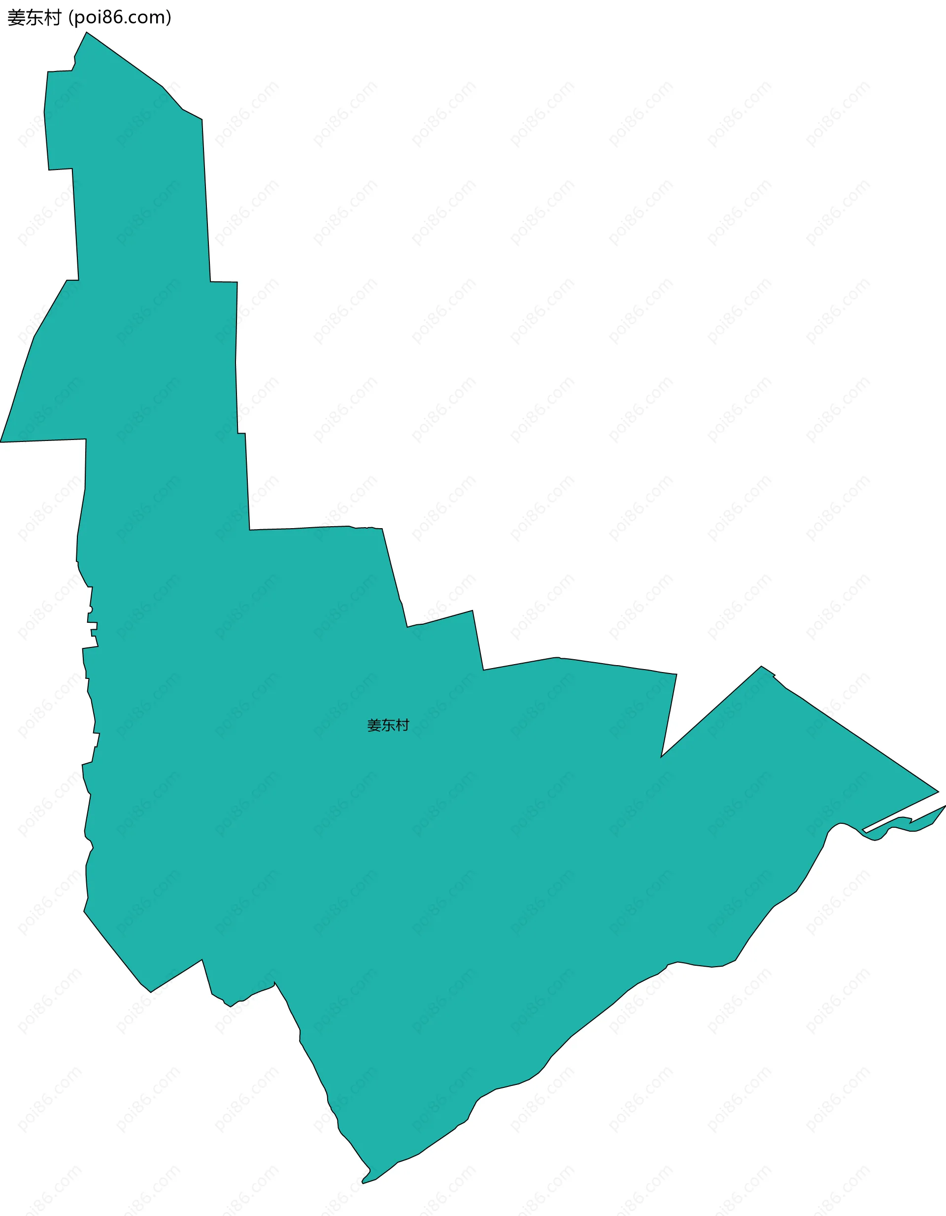 姜东村边界地图