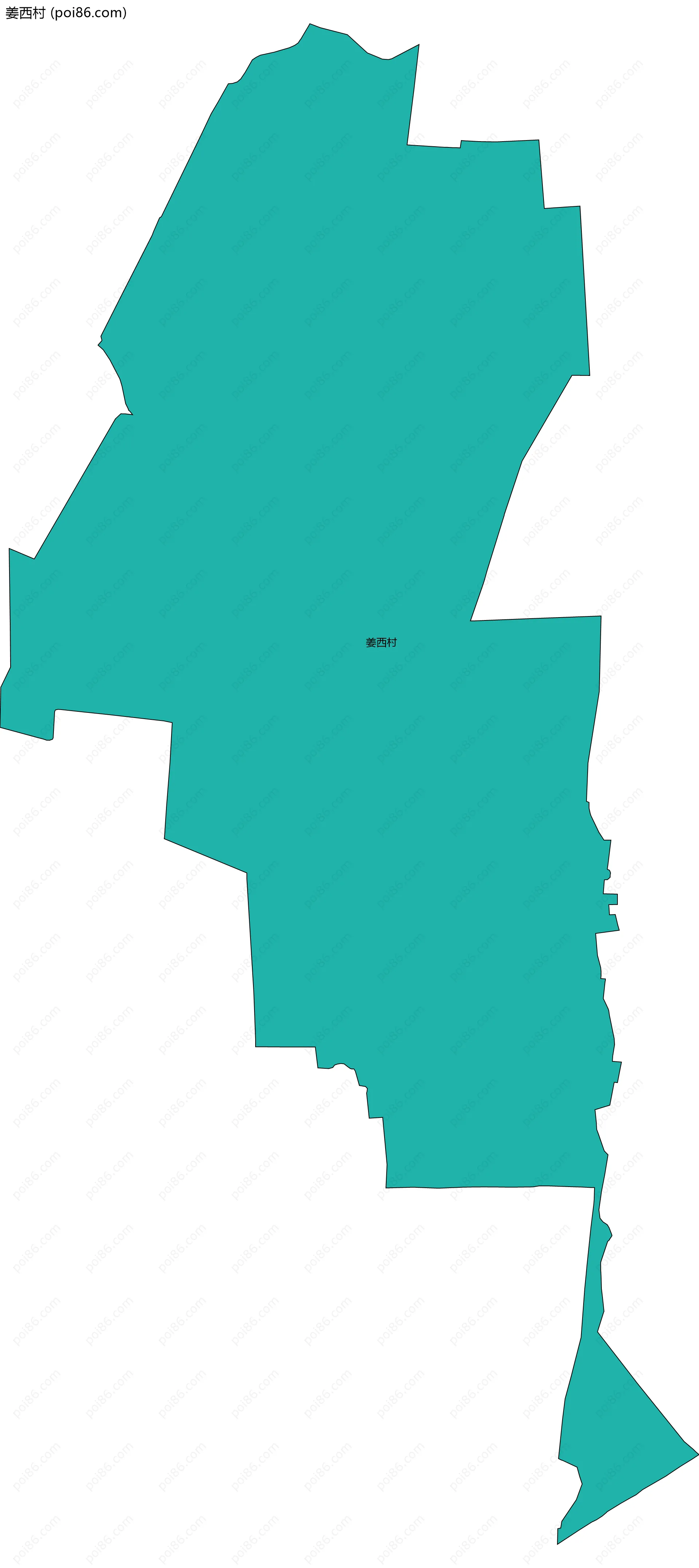 姜西村边界地图