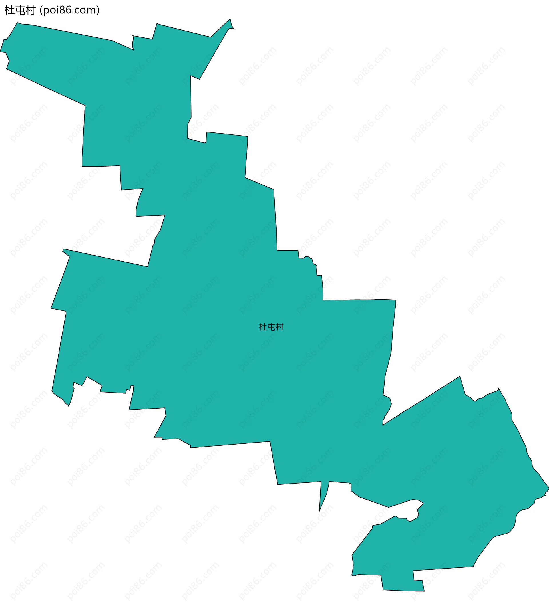 杜屯村边界地图