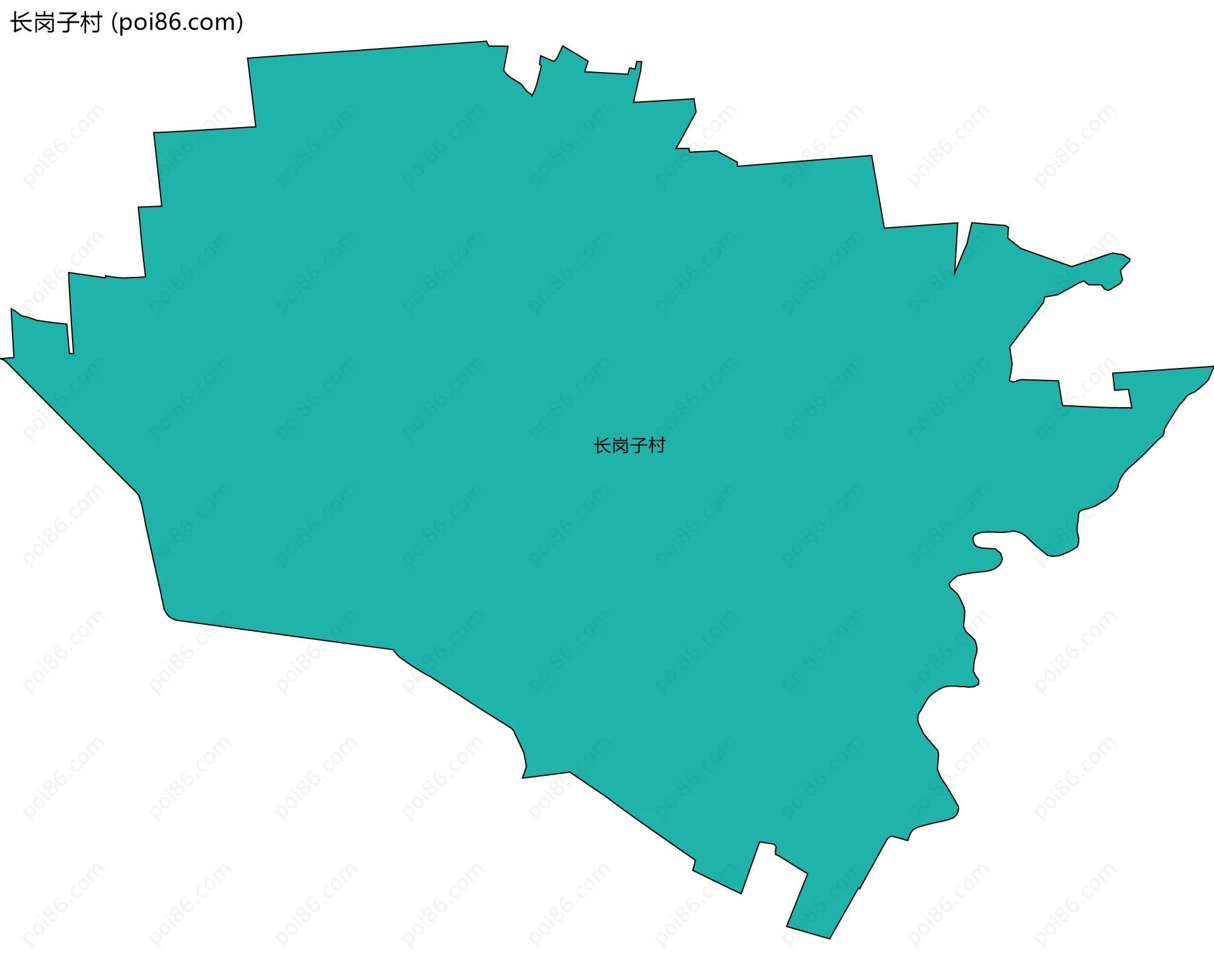 长岗子村边界地图