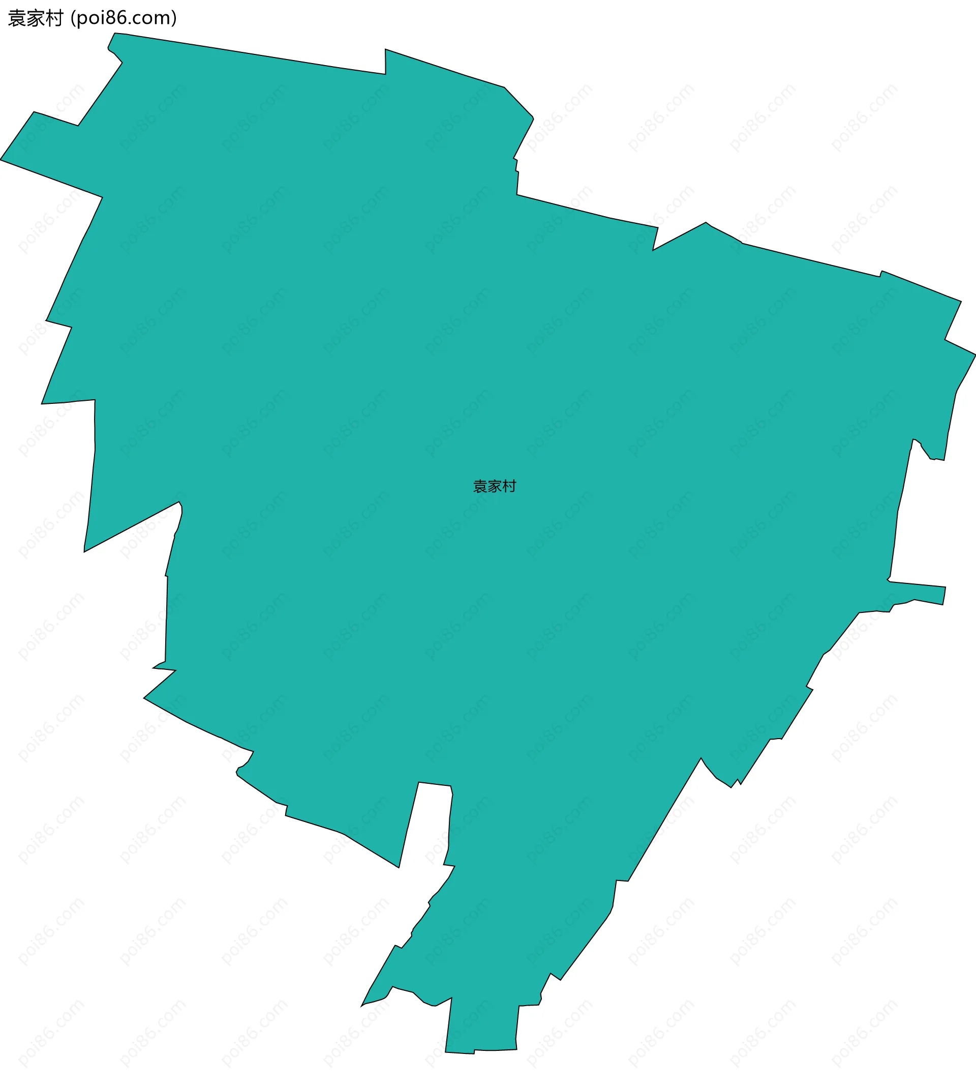 袁家村边界地图