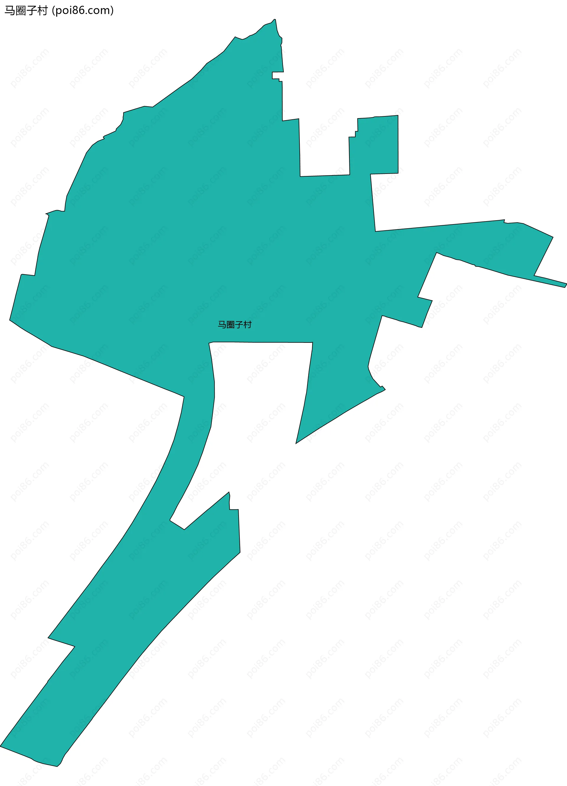 马圈子村边界地图