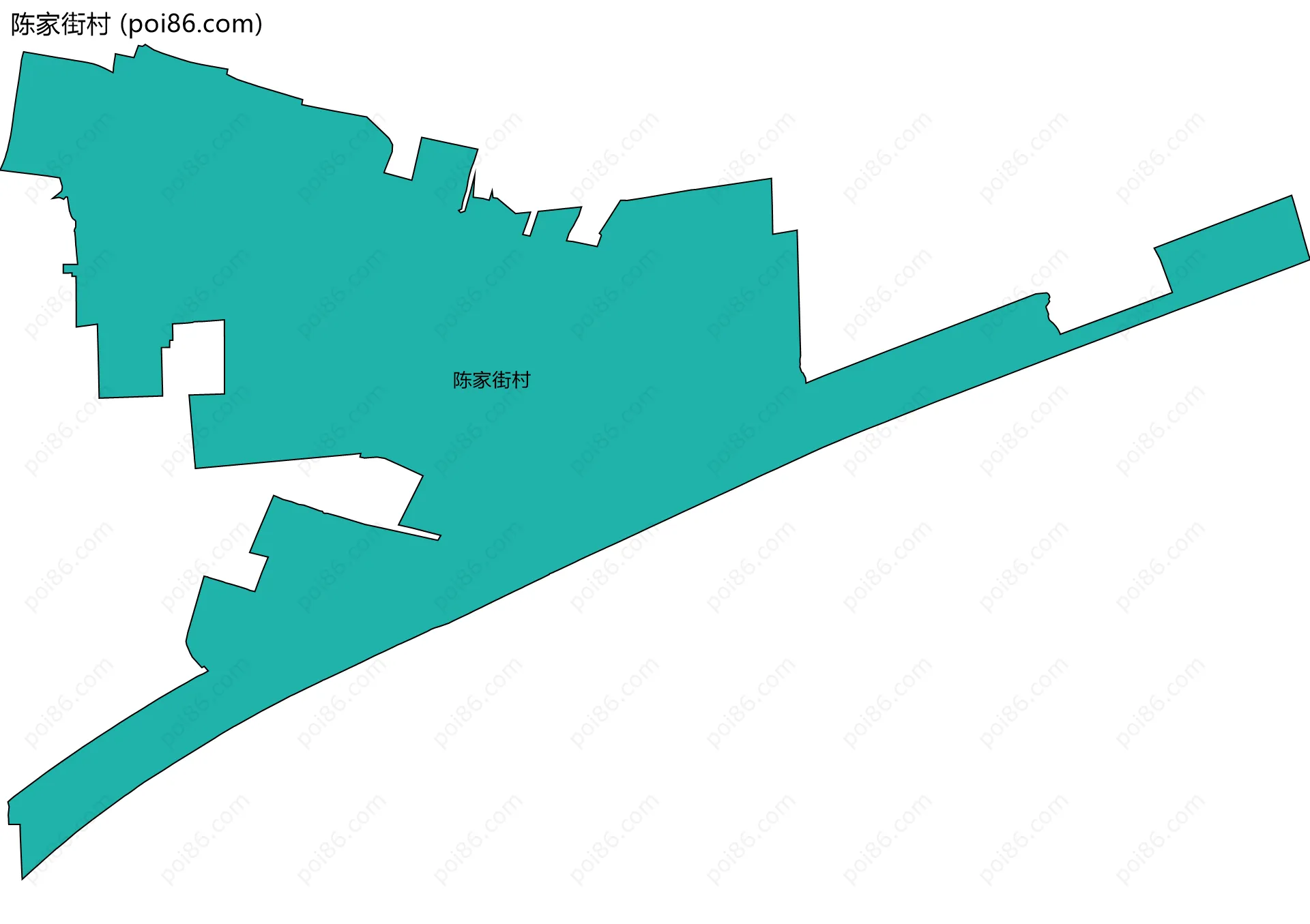 陈家街村边界地图