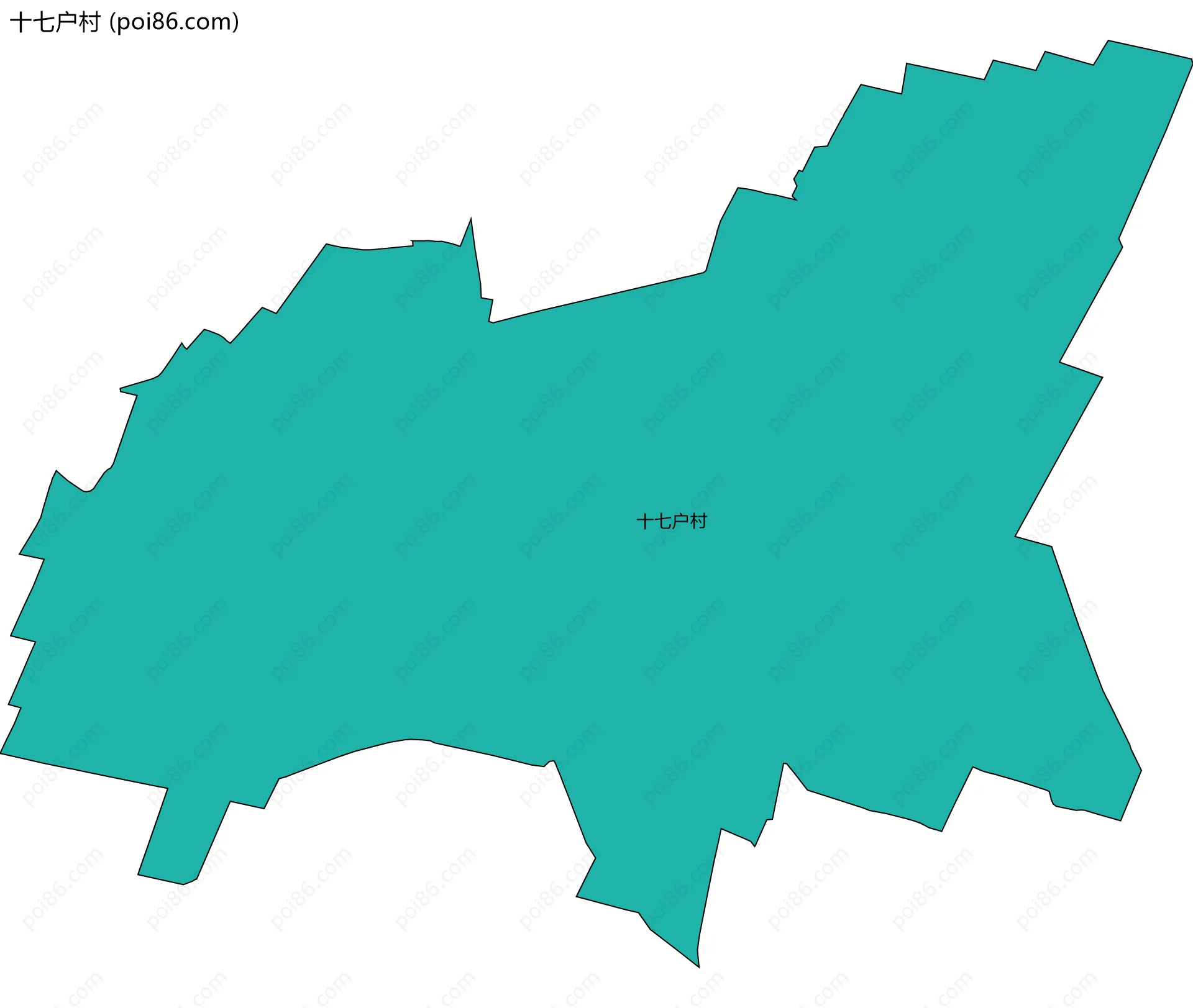 十七户村边界地图