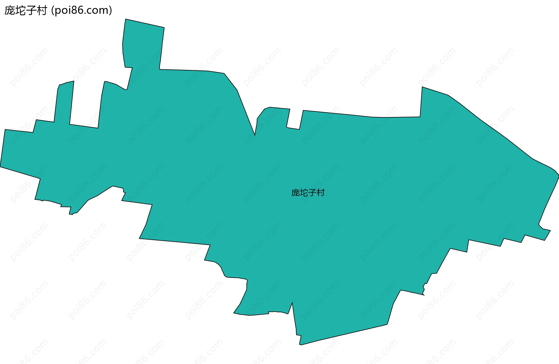 庞坨子村边界地图