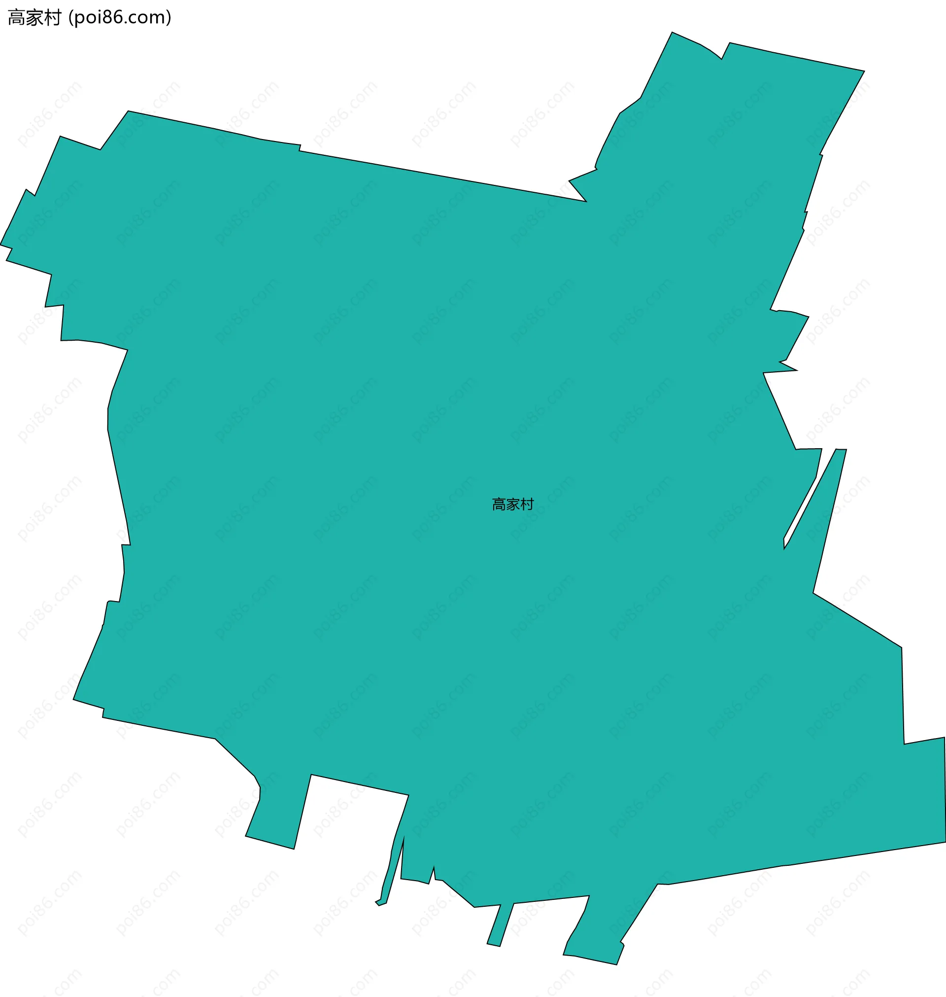 高家村边界地图