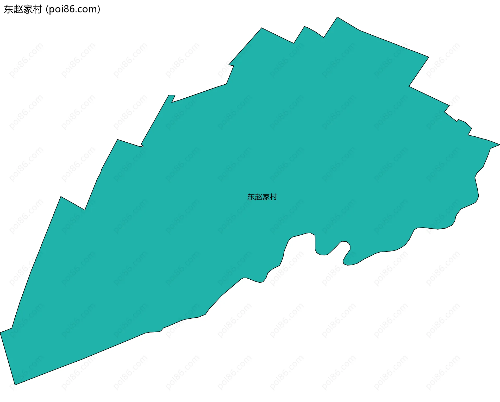 东赵家村边界地图
