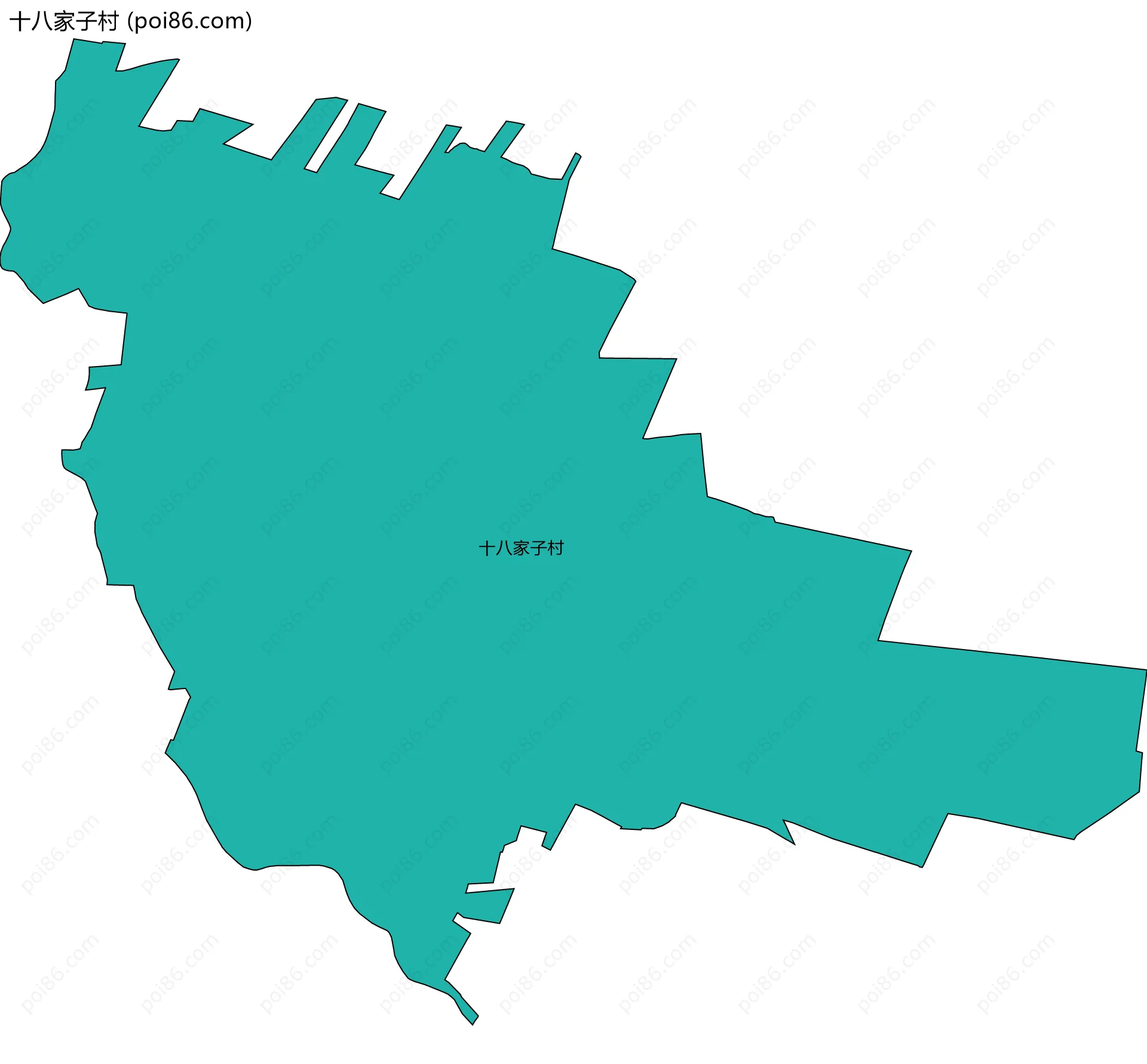 十八家子村边界地图