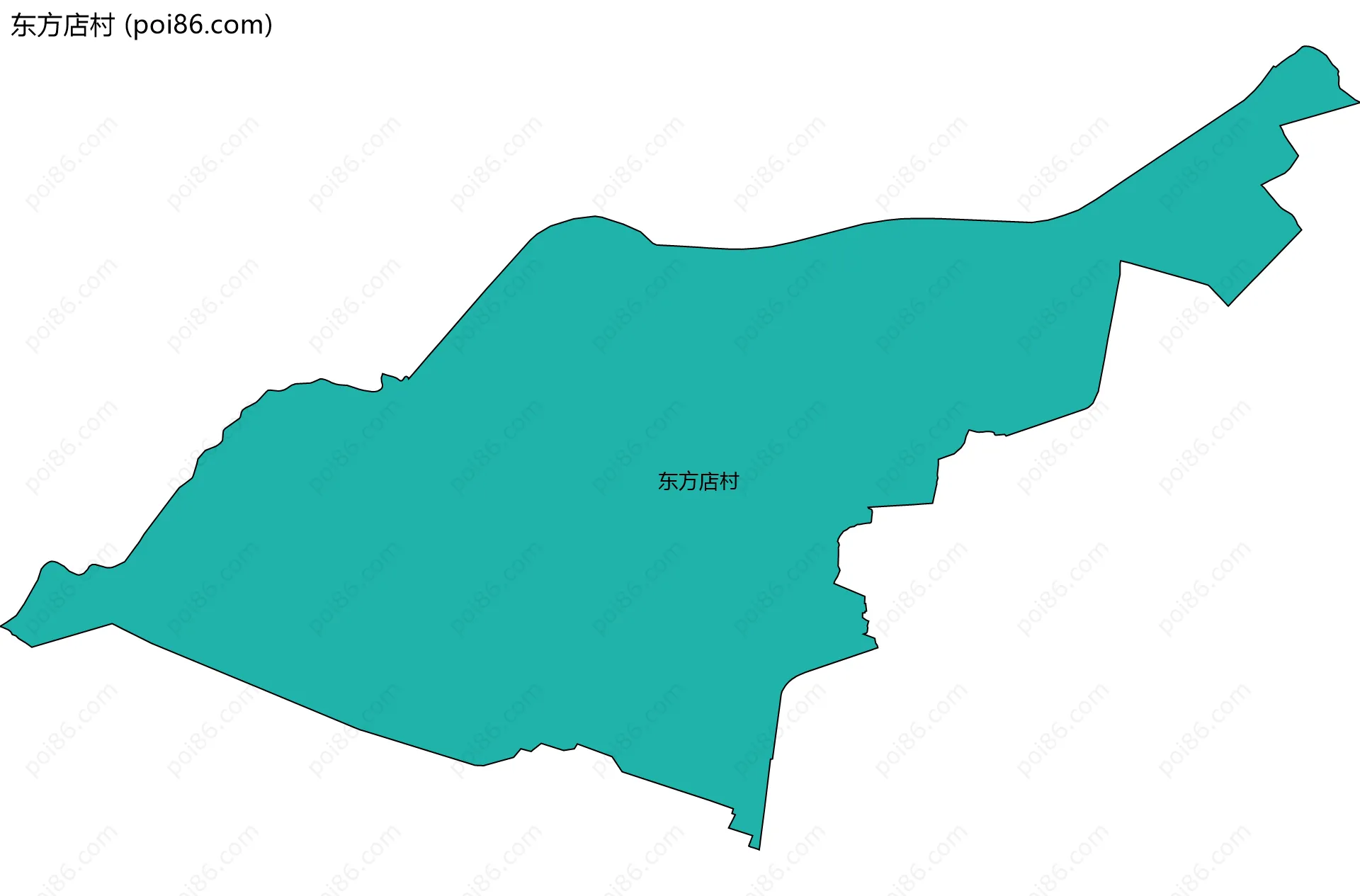 东方店村边界地图