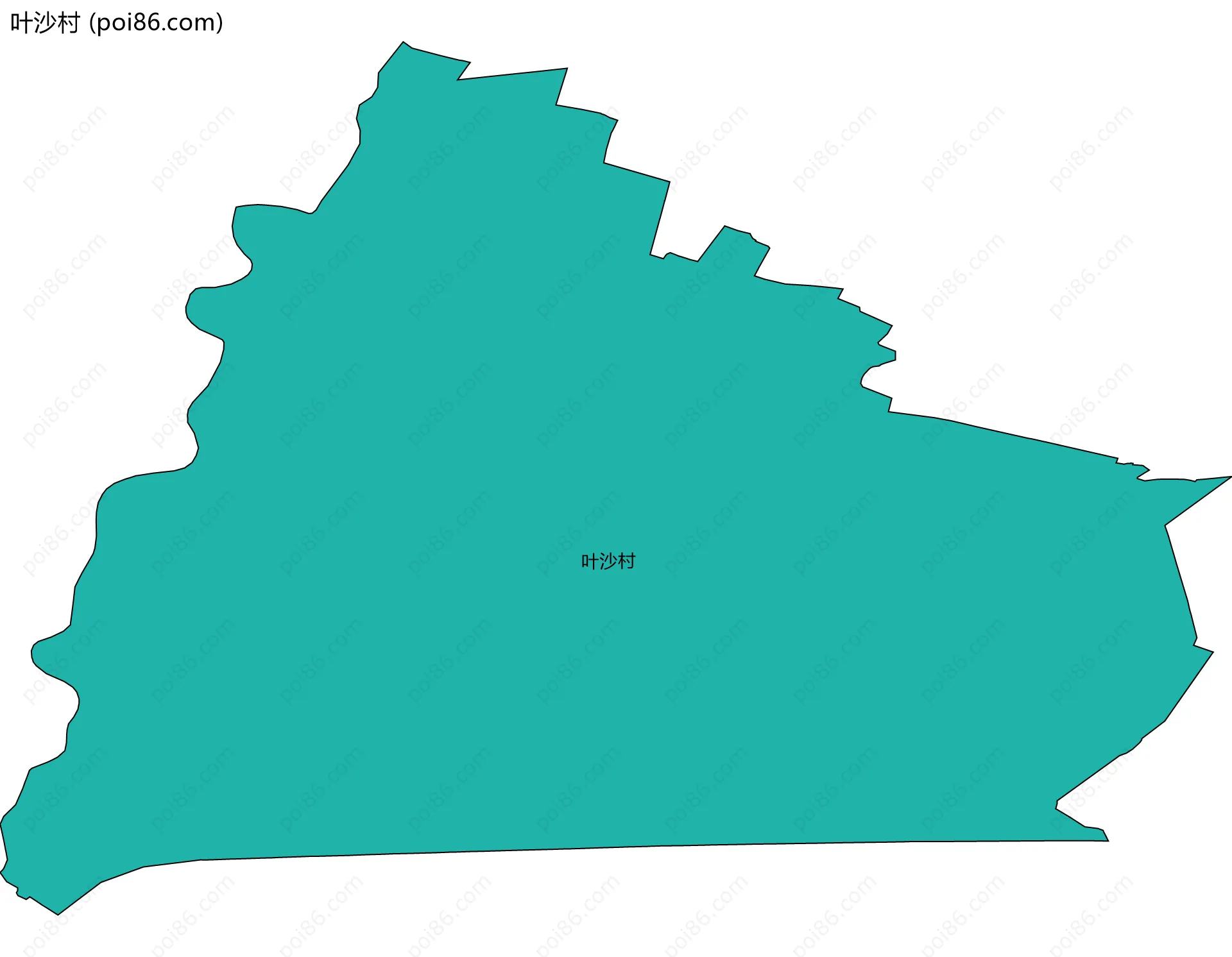 叶沙村边界地图