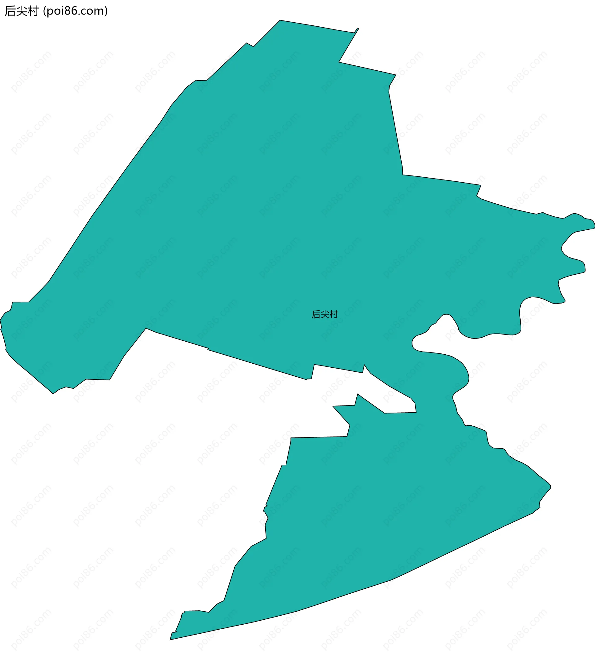 后尖村边界地图