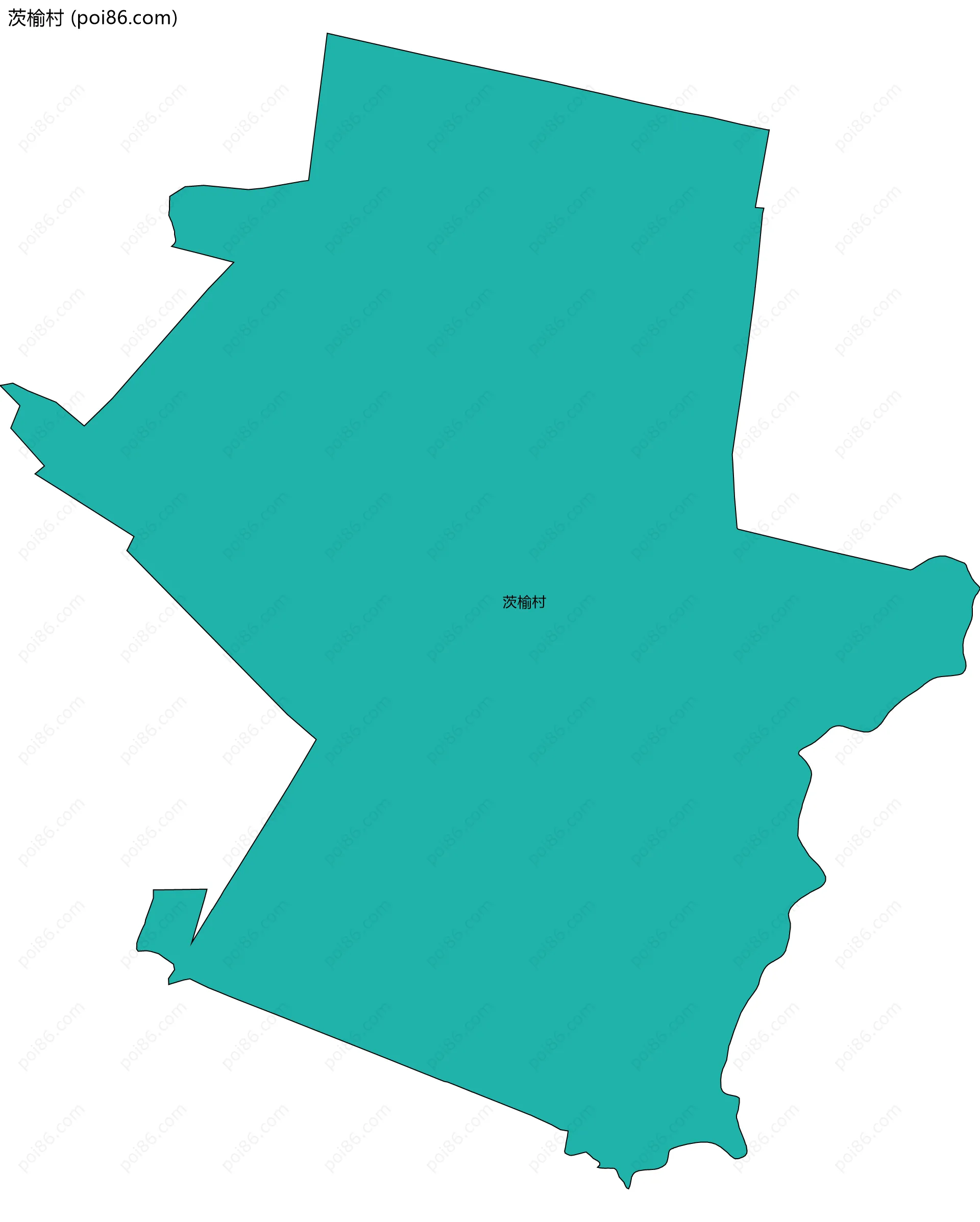 茨榆村边界地图