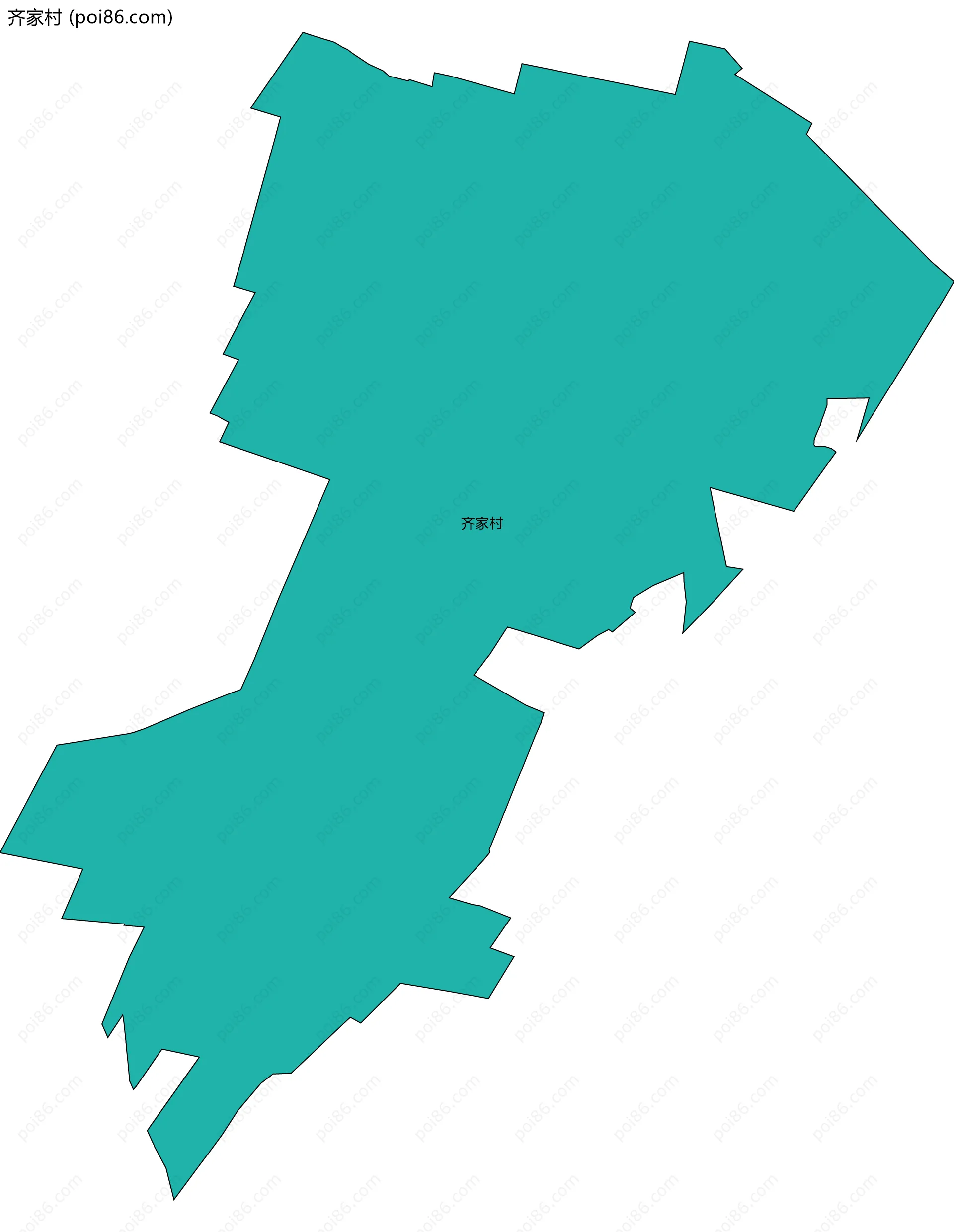 齐家村边界地图