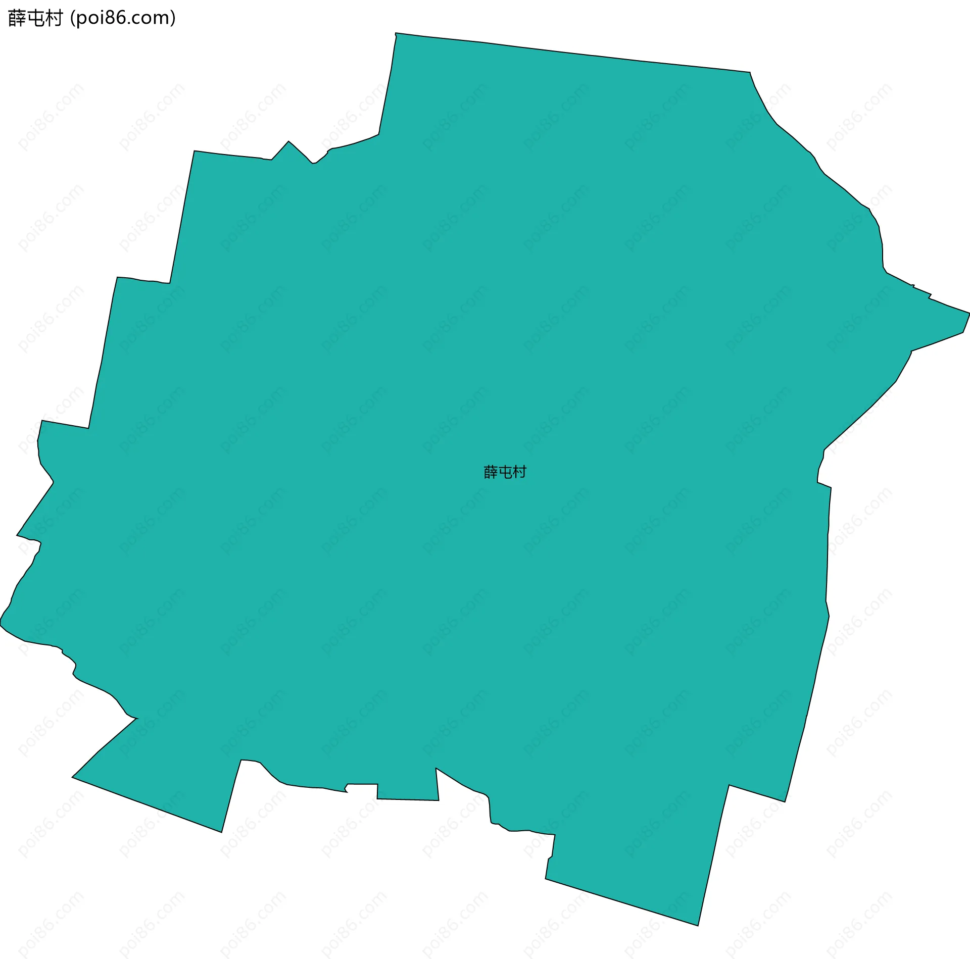 薛屯村边界地图