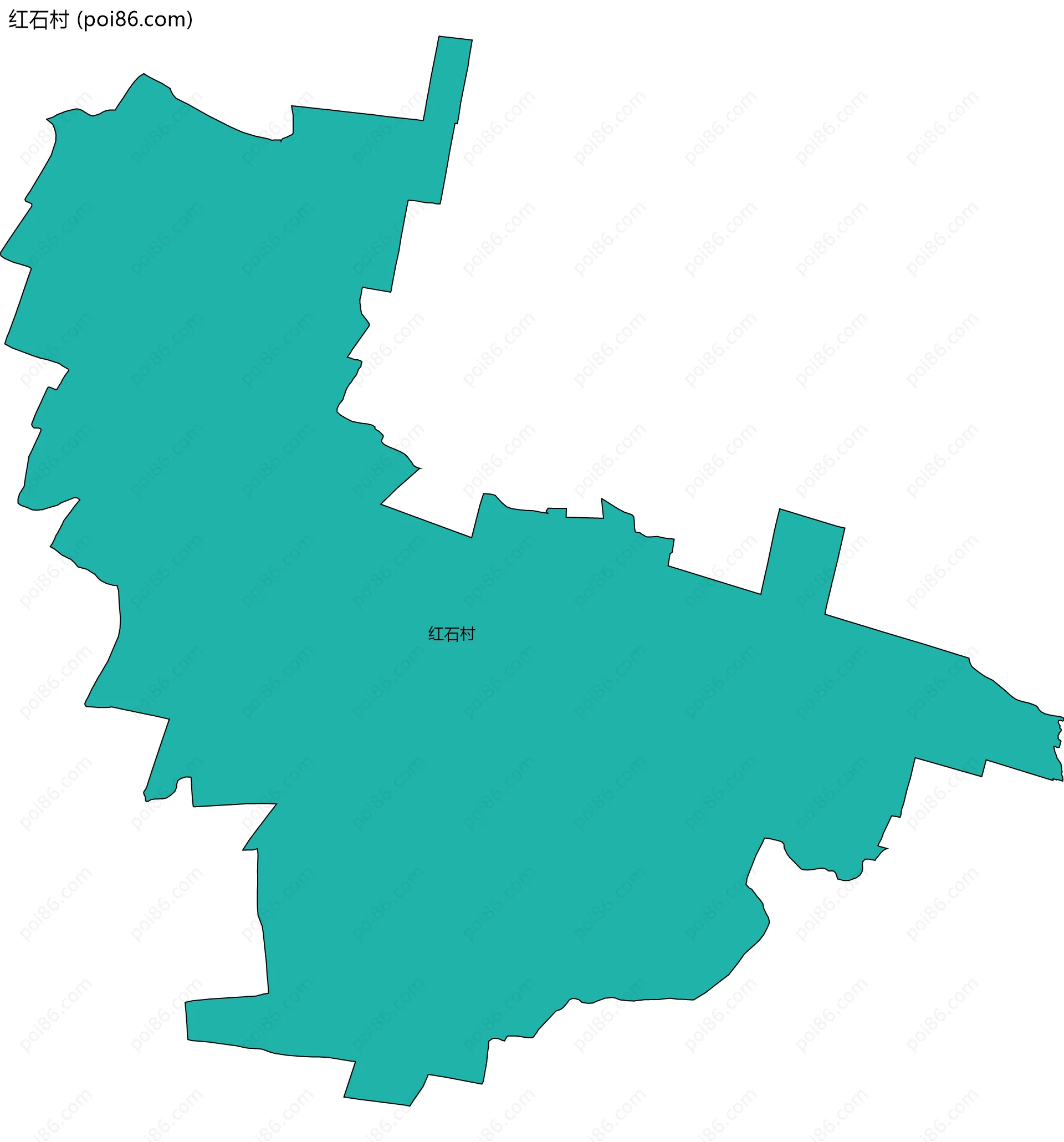 红石村边界地图