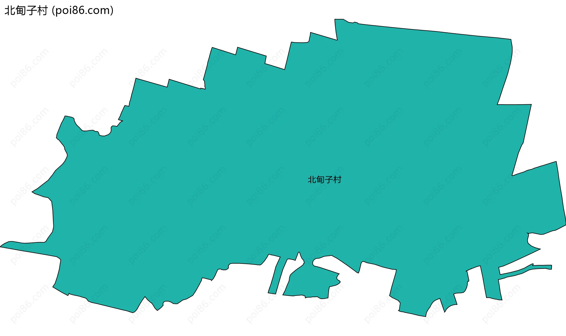 北甸子村边界地图