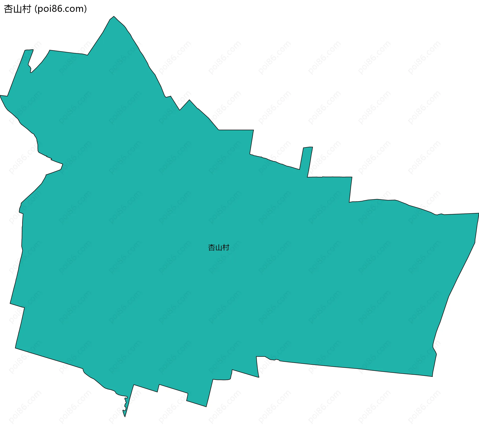 杏山村边界地图